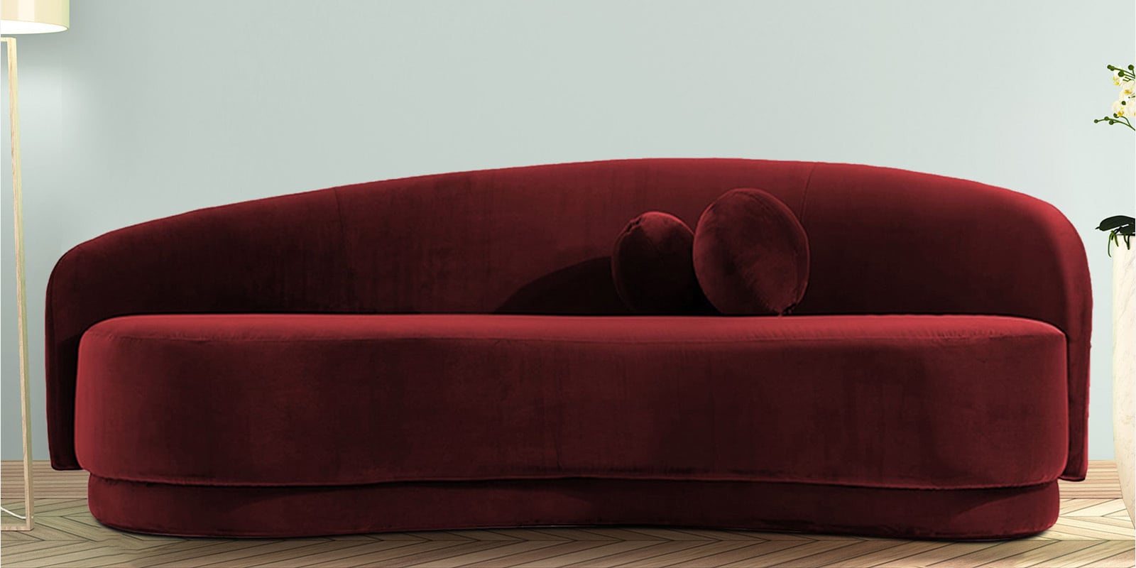 Tarron Modern Velvet 3 Seater Sofa for Living Room