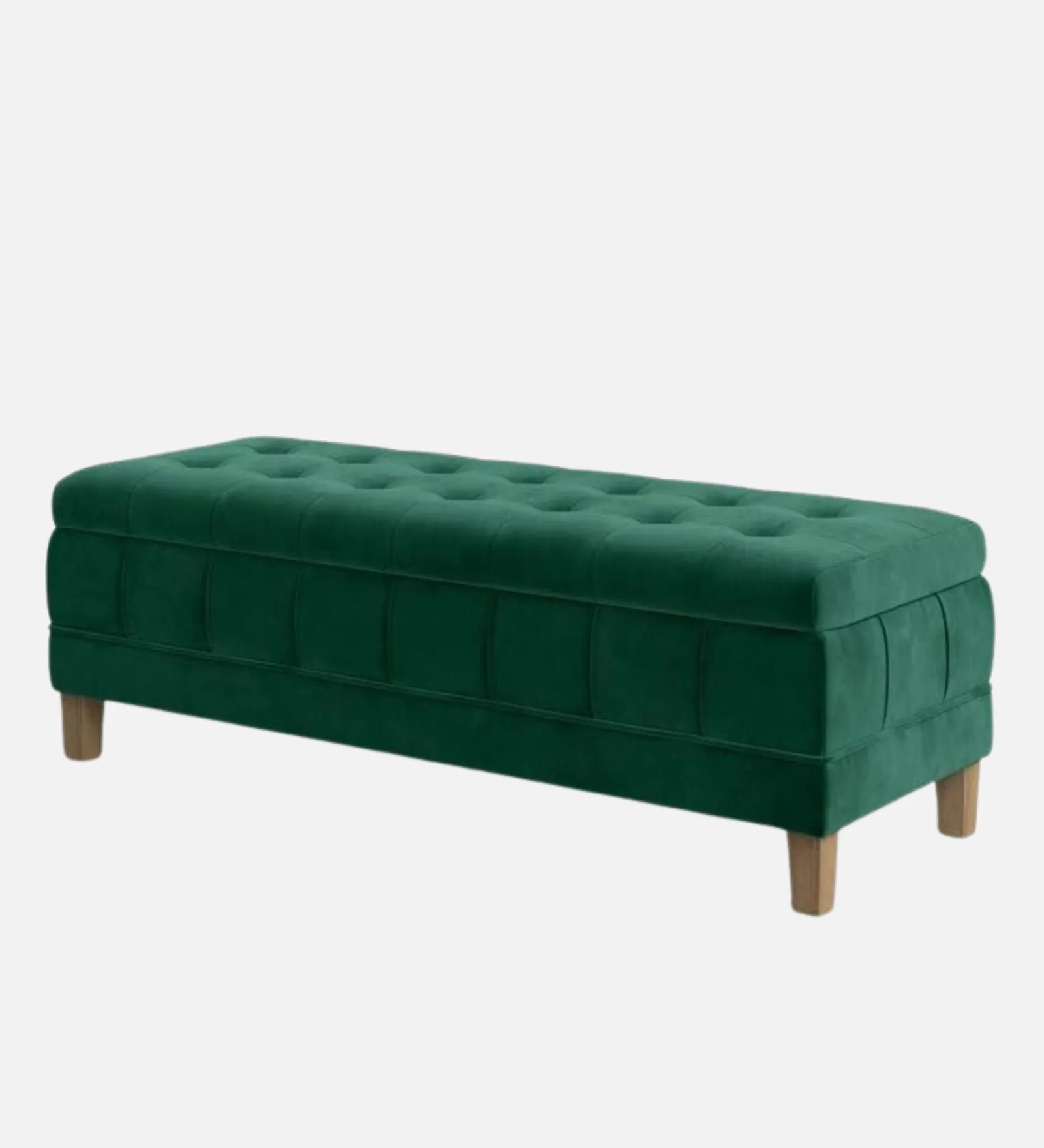 Green Storage Bench with Compartment – Functional Upholstered Seating | Swani Furniture - Image 4