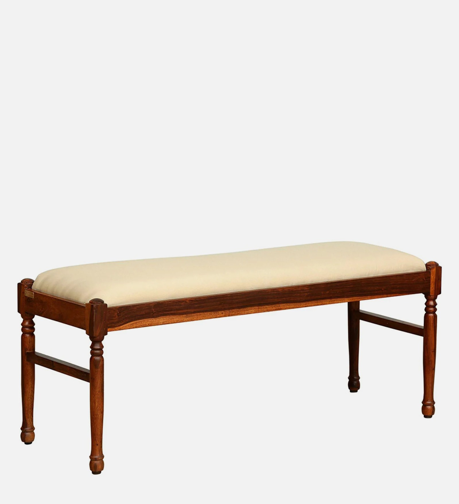Sheesham Wood Bench in Honey Oak Finish – Solid Wood Seating Bench | Swani Furniture - Image 3