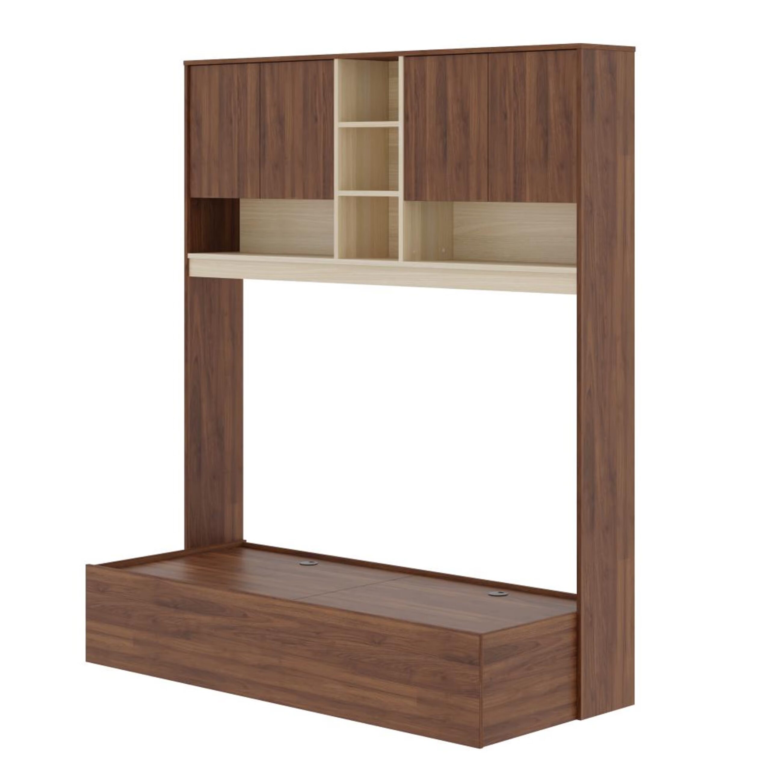 Swani Furniture Mantis Kids Bed with Storage (78x30 Inch) – Columbia Walnut Wooden Single Bed with Drawers - Image 5