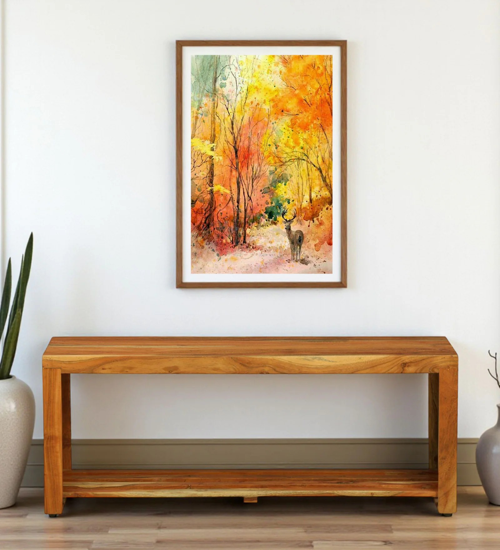 Acacia Wood Bench in Natural Finish – Solid Wood Seating Bench | Swani Furniture