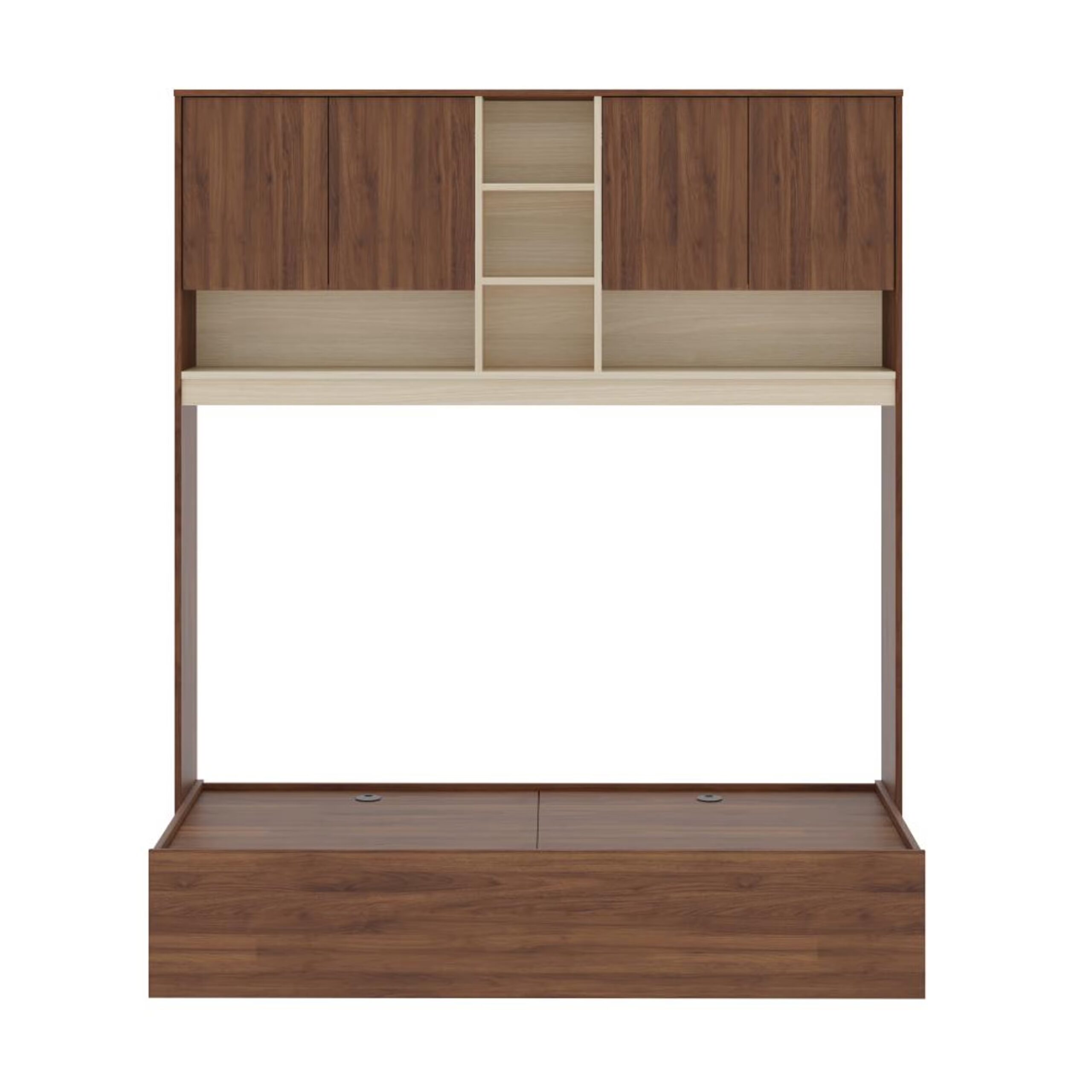 Swani Furniture Mantis Kids Bed with Storage (78x30 Inch) – Columbia Walnut Wooden Single Bed with Drawers - Image 4