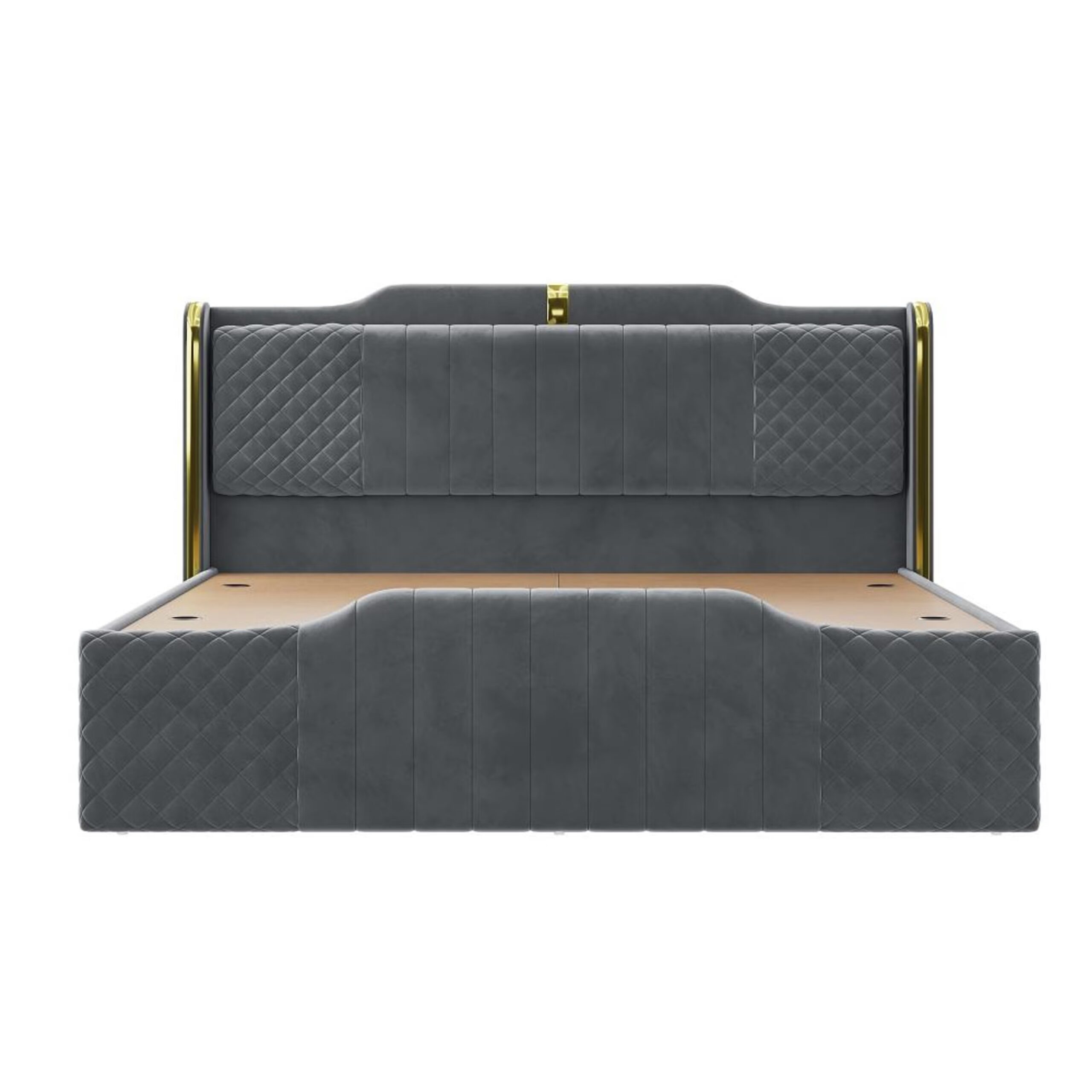 Swani Furniture Velura King Size Storage Upholstered Bed – Premium Fabric Bed with Storage - Image 4