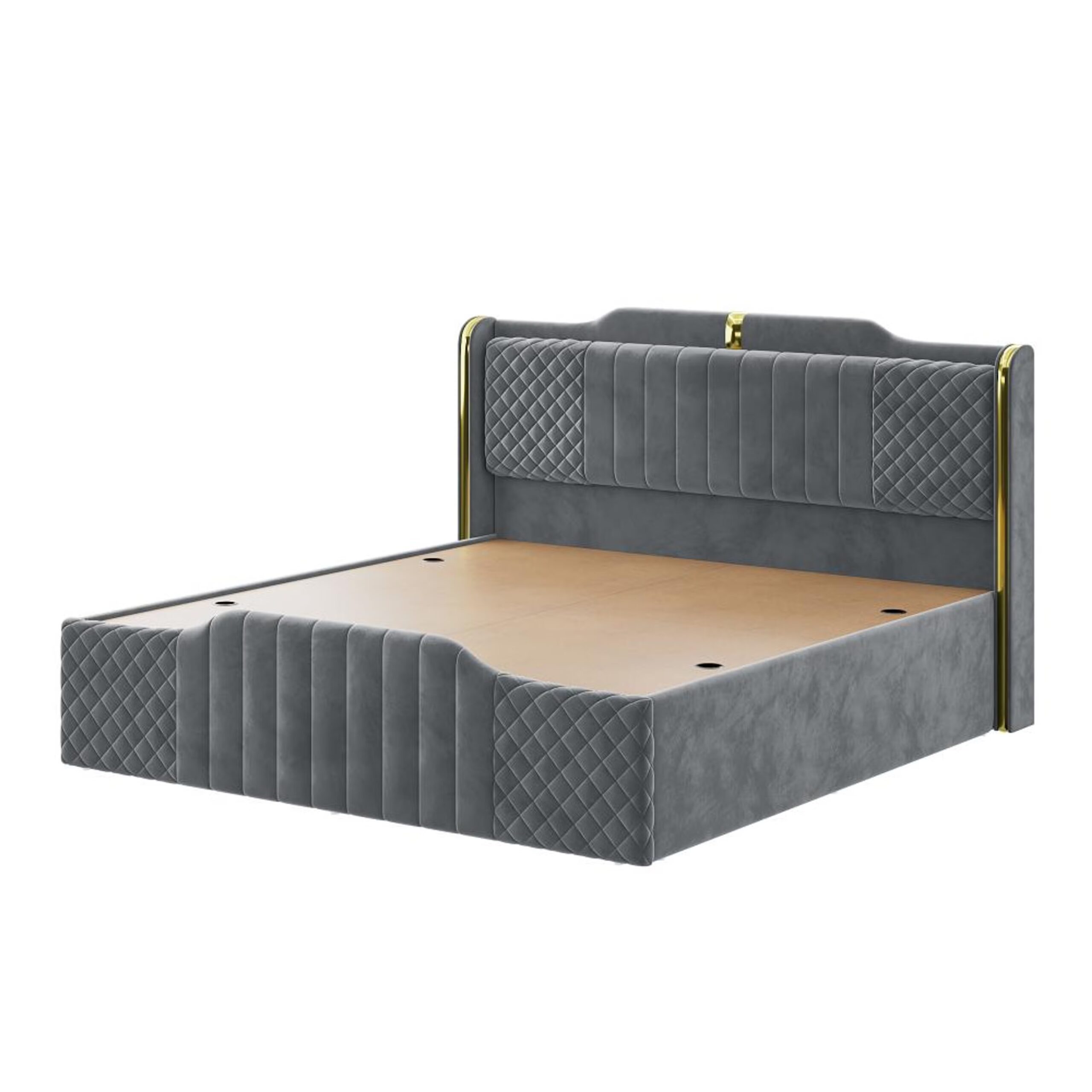 Swani Furniture Velura King Size Storage Upholstered Bed – Premium Fabric Bed with Storage - Image 3