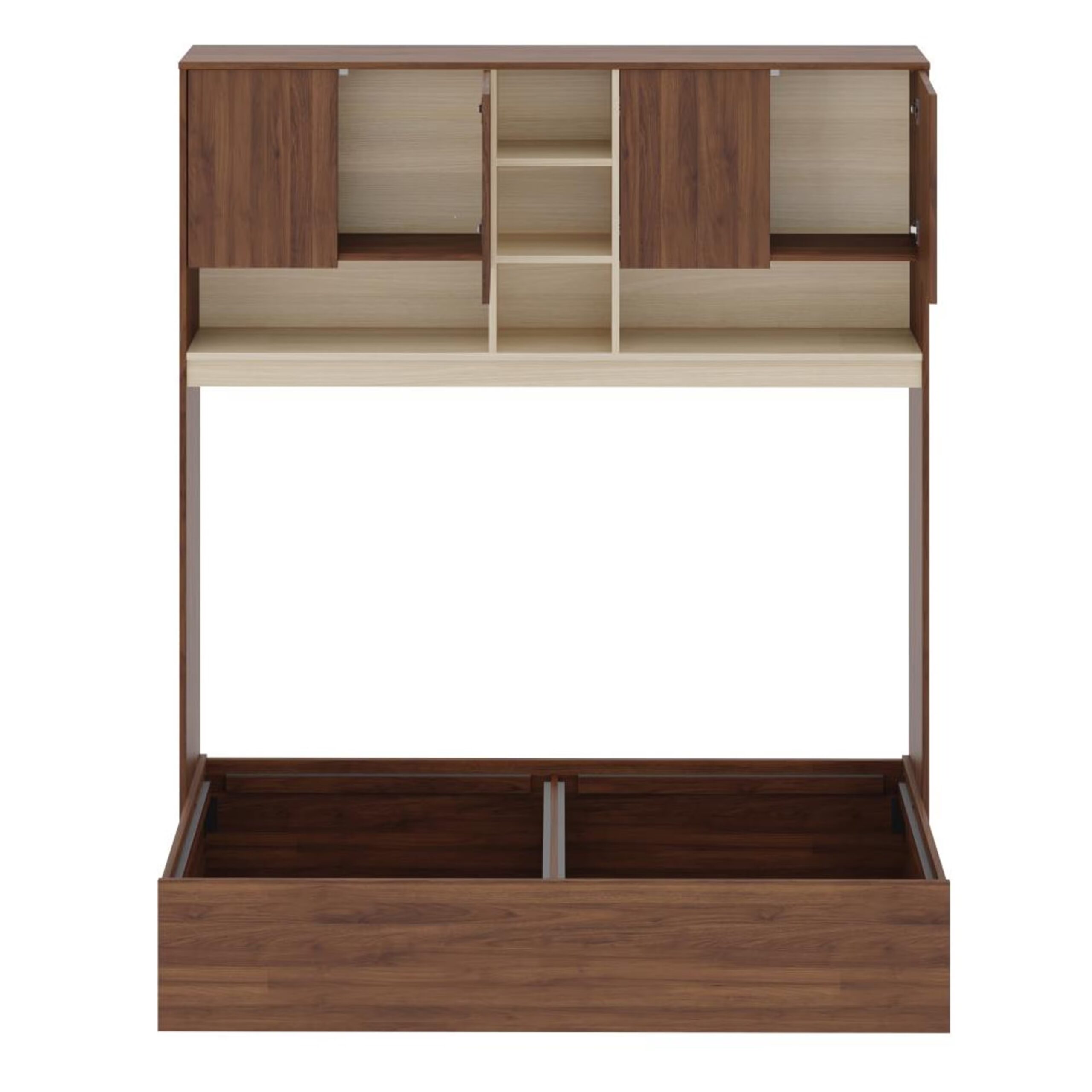 Swani Furniture Mantis Kids Bed with Storage (78x30 Inch) – Columbia Walnut Wooden Single Bed with Drawers - Image 3