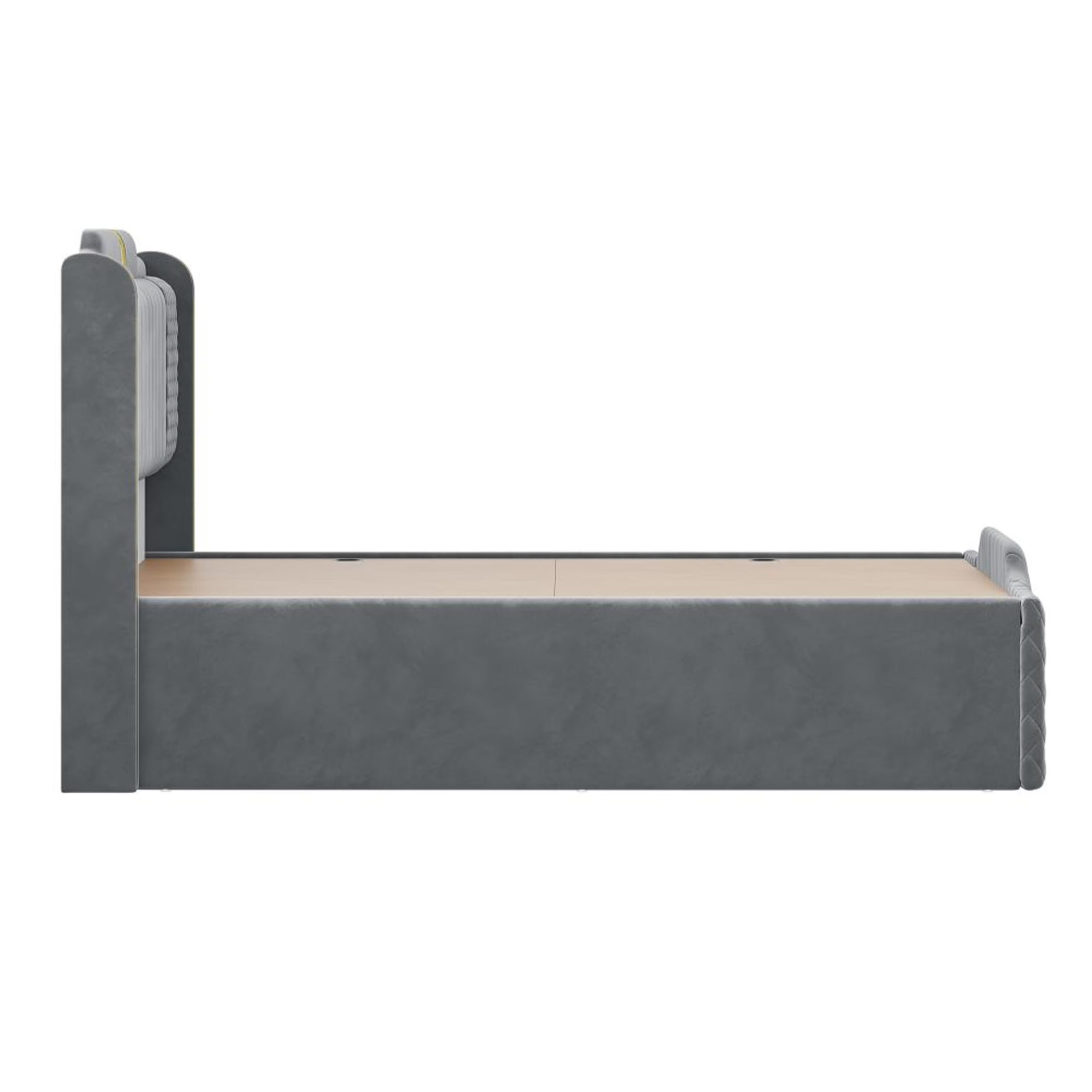 Swani Furniture Velura King Size Storage Upholstered Bed – Premium Fabric Bed with Storage - Image 2