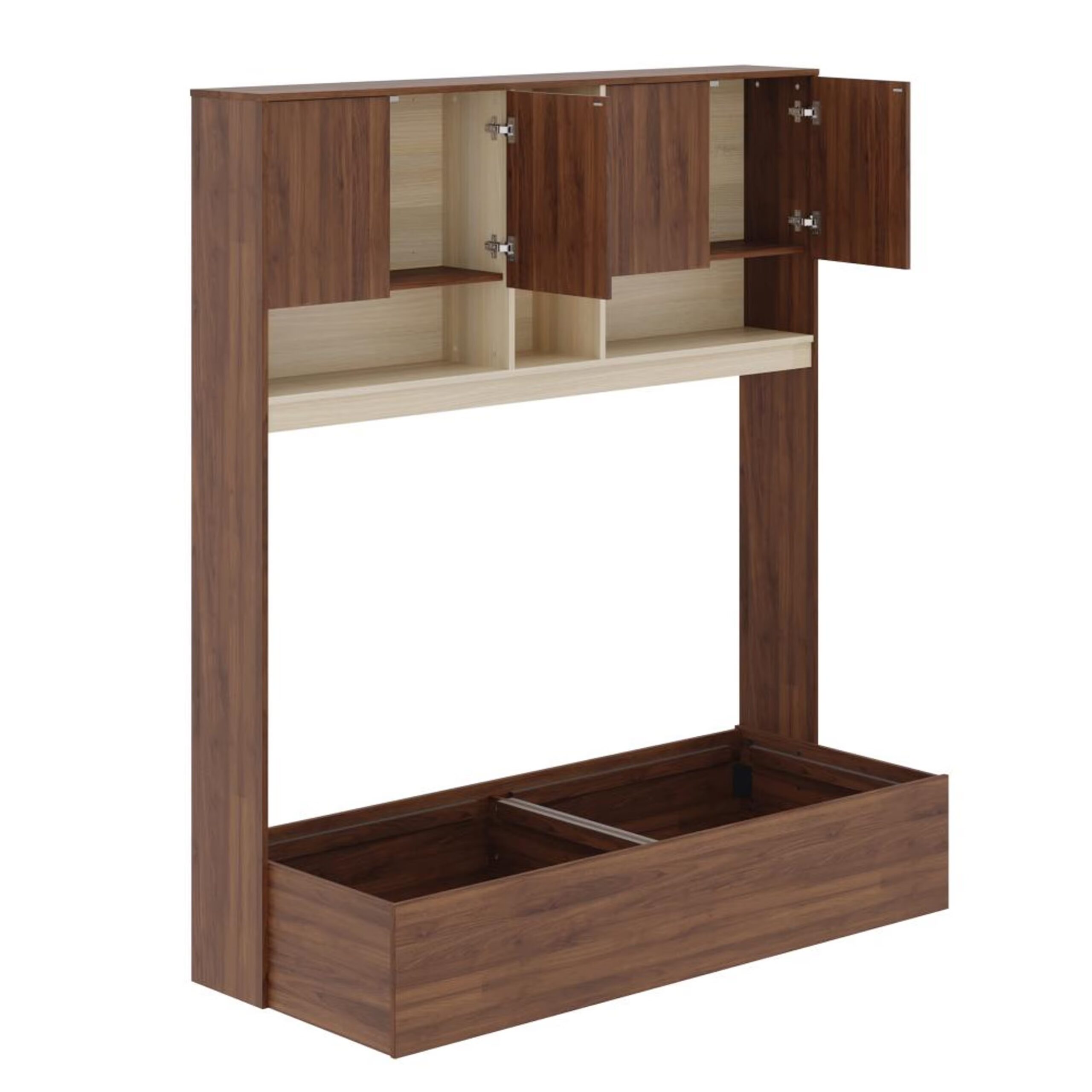 Swani Furniture Mantis Kids Bed with Storage (78x30 Inch) – Columbia Walnut Wooden Single Bed with Drawers - Image 6