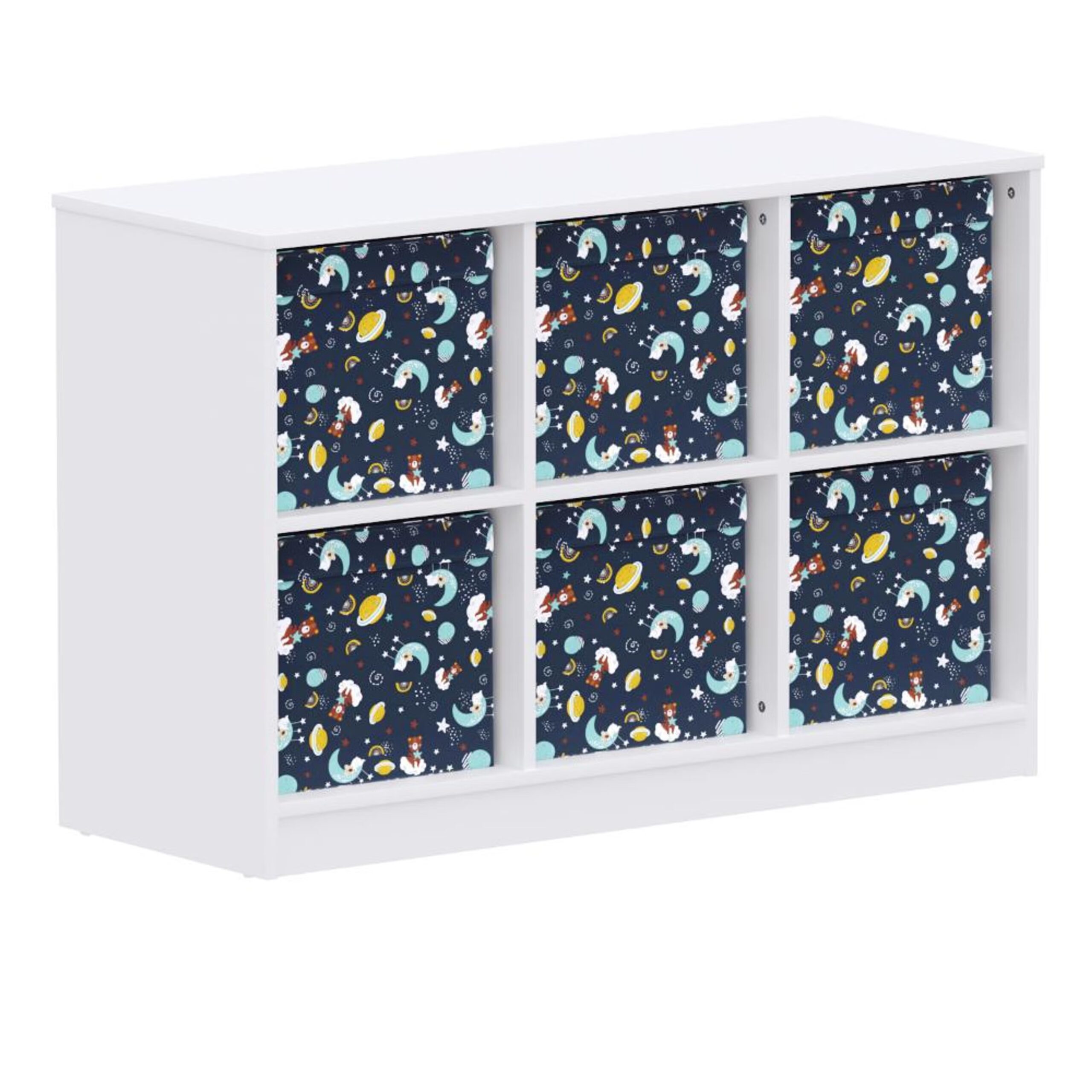 Swani Furniture Trove Kids Toy Storage (48x30 Inch) – Frosty White Wooden Organizer for Toys, Books & Accessories - Image 3