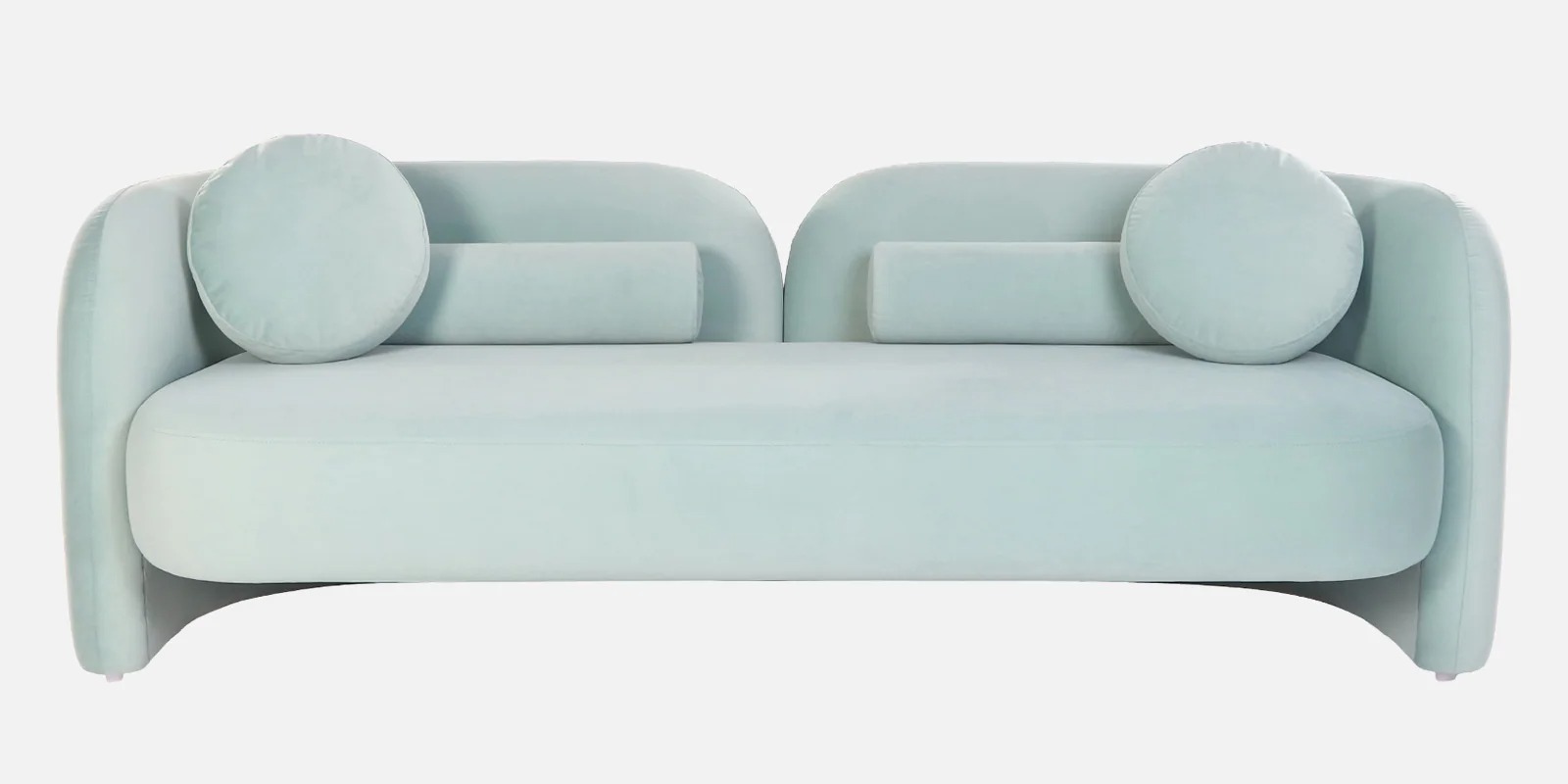 Swani Furniture Oakdale Velvet Fabric 3 Seater Sofa in Mint Green Color - Image 4