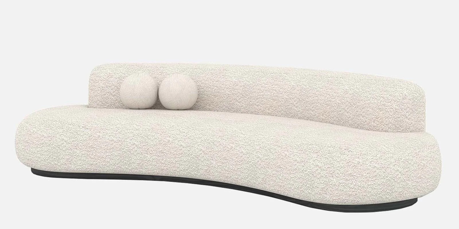 Swani Furniture Oakridge Boucle Fabric 3 Seater Sofa in Off-White Color - Image 4