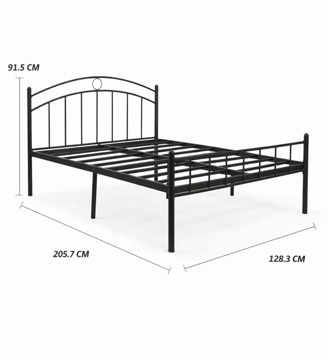 Swani Furniture Etera Double Size Bed in Black Finish - Image 2