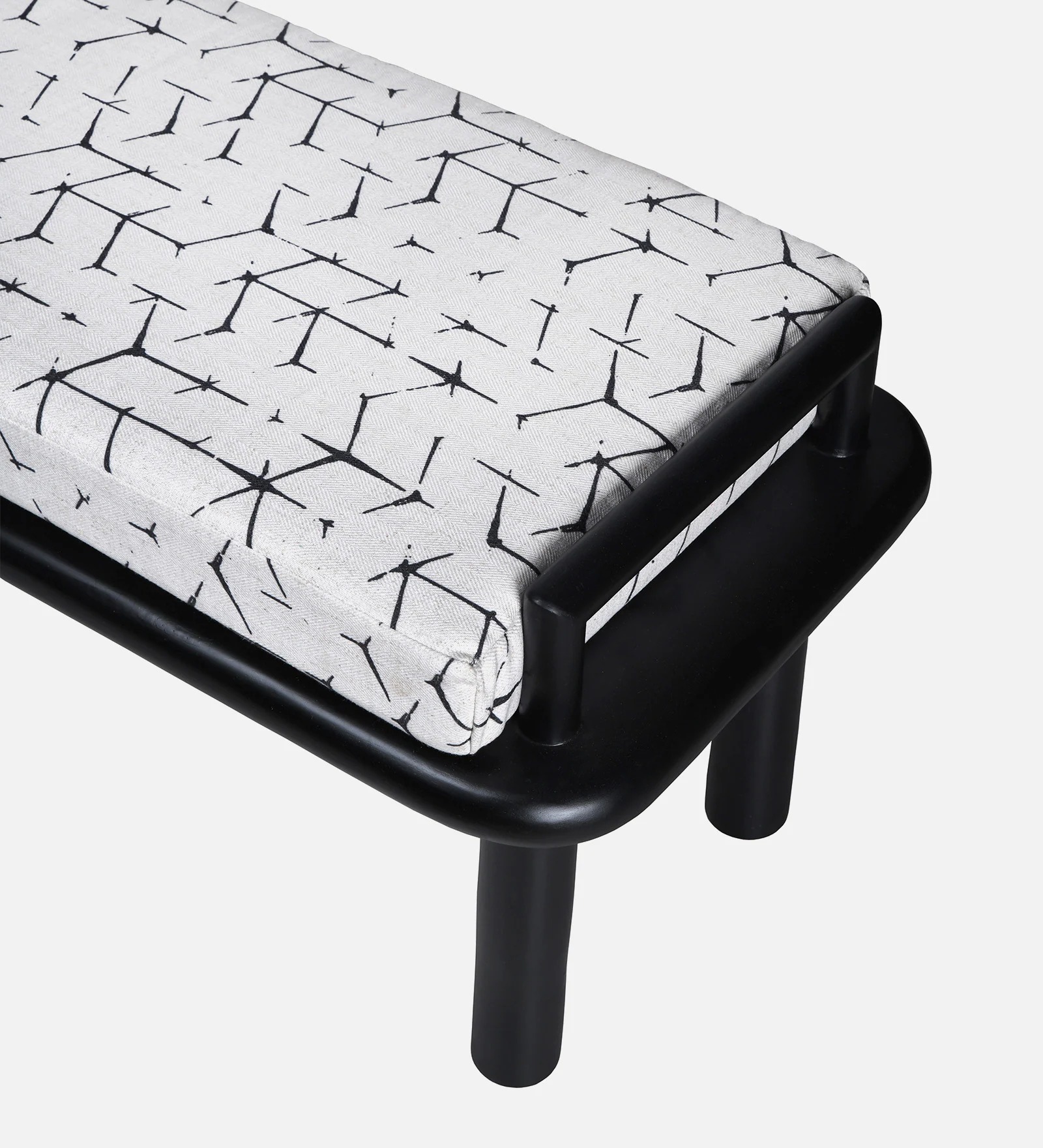 Swani Furniture Asiago Solid Wood Bench in Teak Black Finish - Image 5