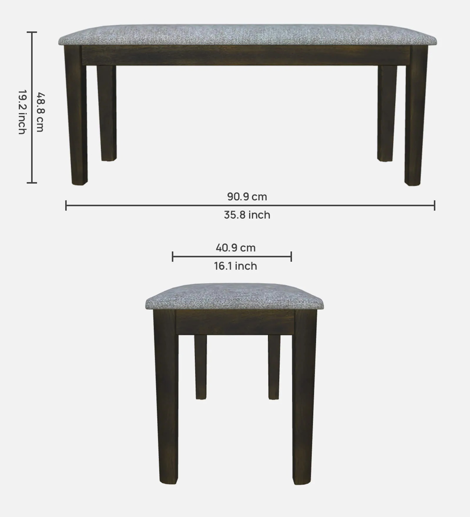 Swani Furniture Luster Bench in Natural Finish - Image 2