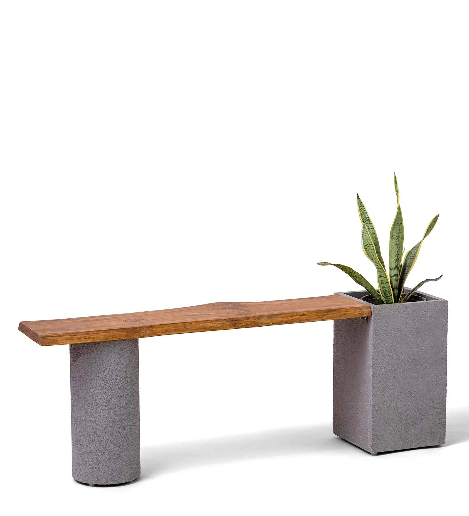 Swani Furniture Dot Microconcrete Wood Planter Bench in Grey Colour - Image 7