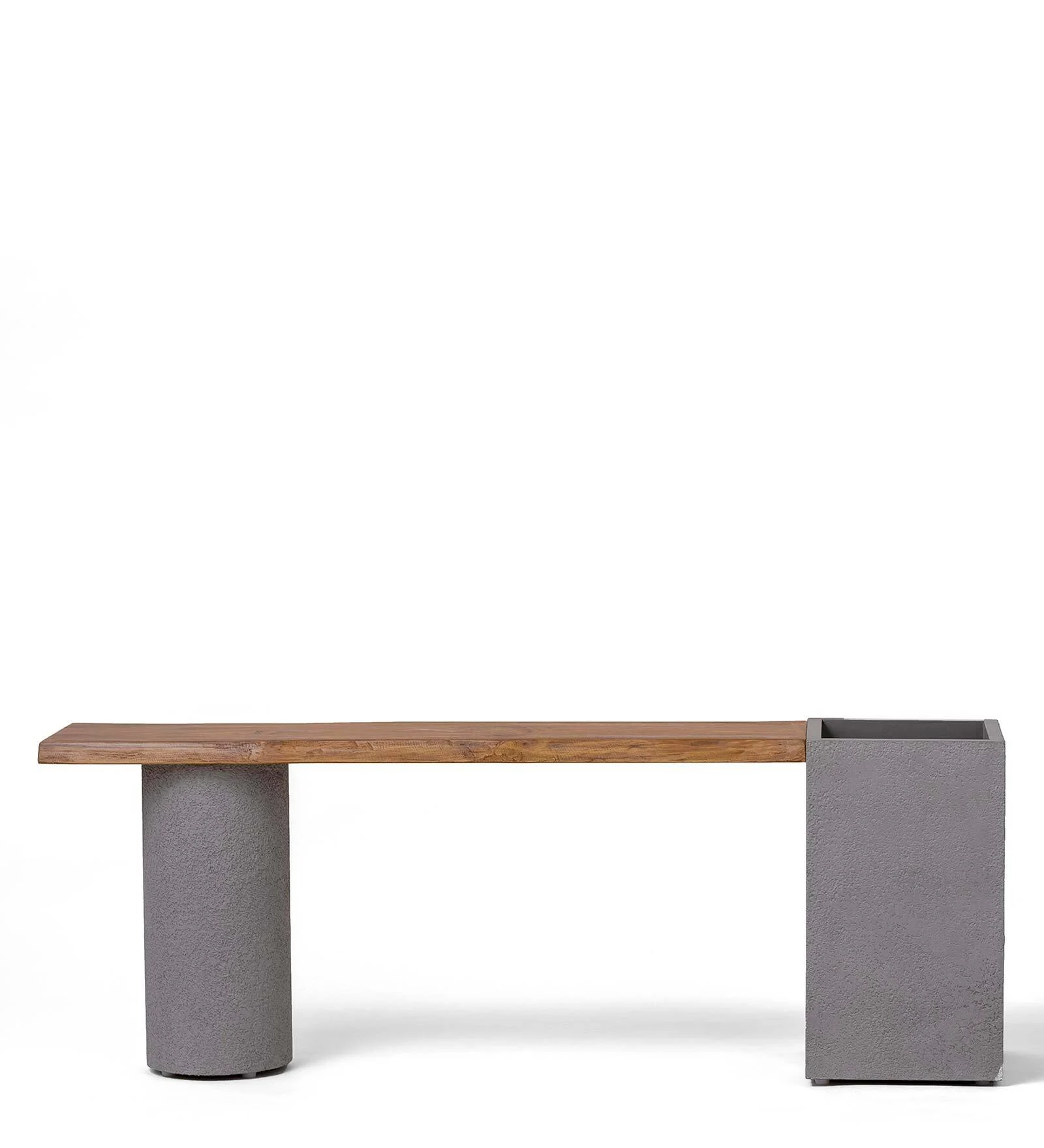 Swani Furniture Dot Microconcrete Wood Planter Bench in Grey Colour - Image 4