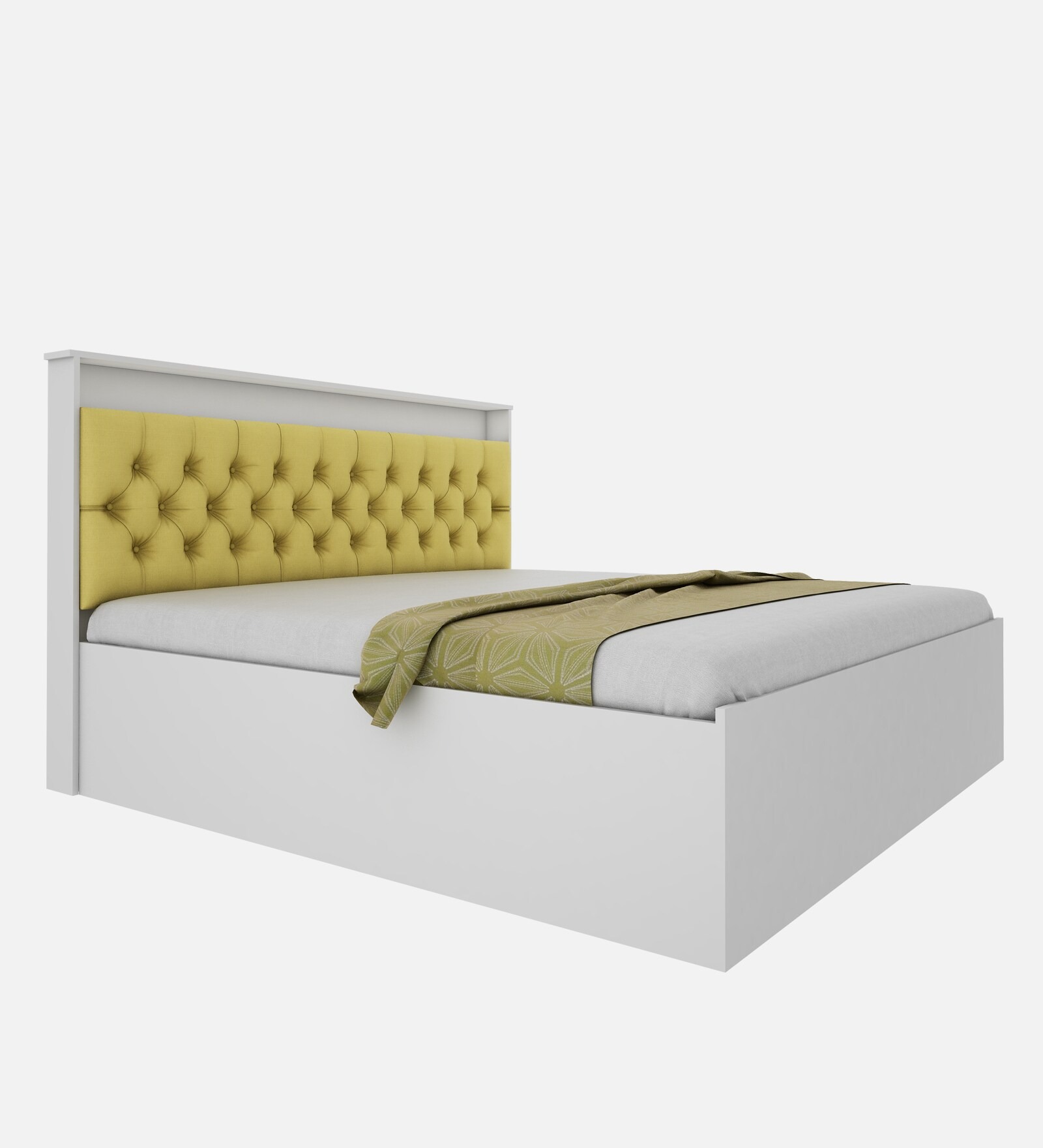 Swani Furniture Ressley King Size Bed in White & Yellow Finish - Image 8