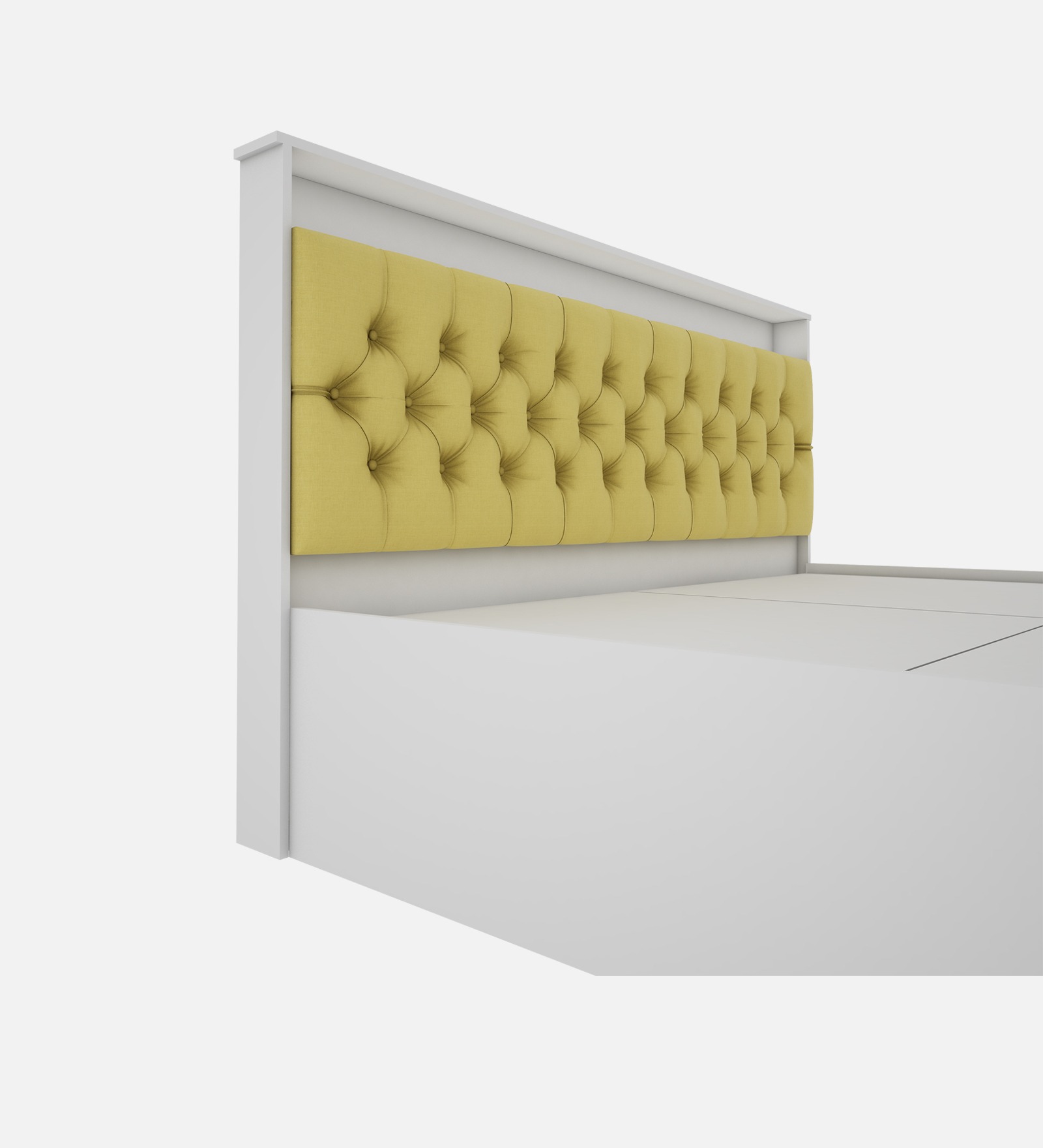 Swani Furniture Ressley King Size Bed in White & Yellow Finish - Image 7