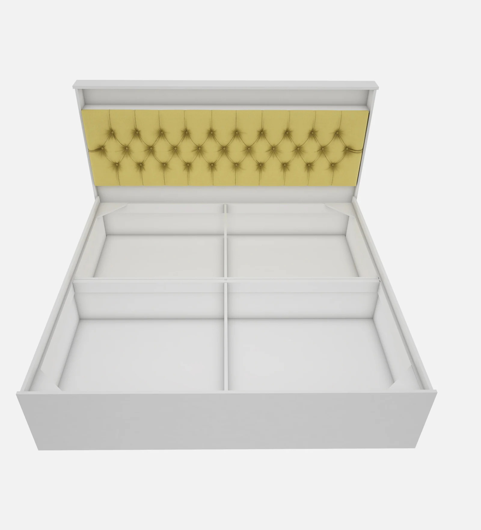 Swani Furniture Ressley King Size Bed in White & Yellow Finish - Image 6