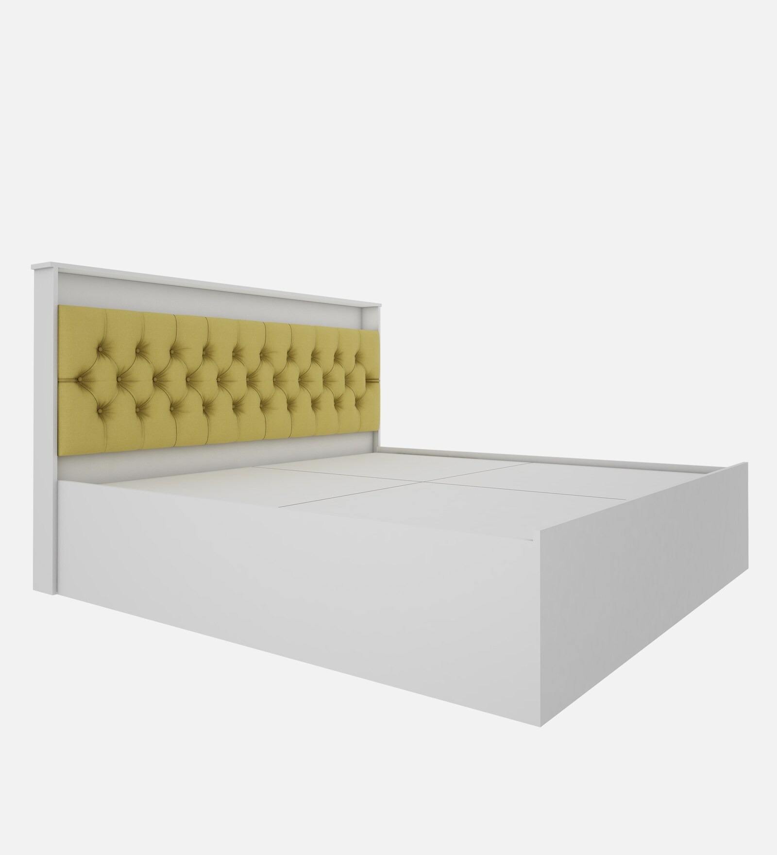 Swani Furniture Ressley King Size Bed in White & Yellow Finish - Image 4