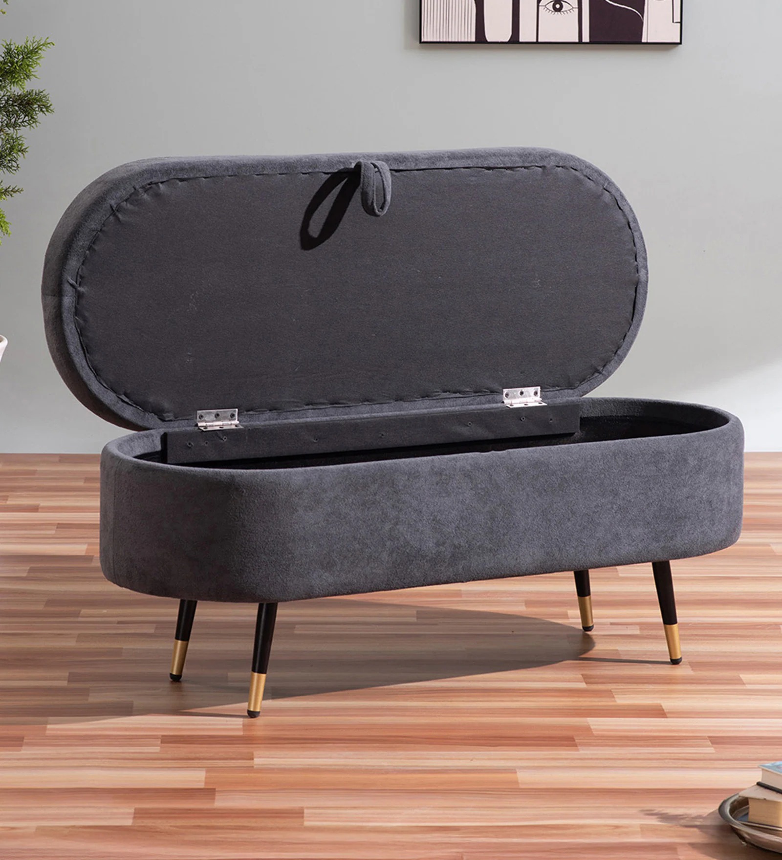 Swani Furniture Sonsie Fabric Bench in Grey Colour - Image 5