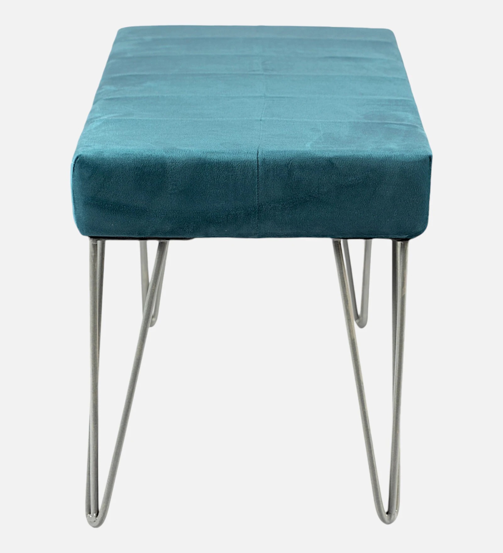 Swani Furniture Belmont Velvet Accent 3 Seater Bench with Metal Legs in Sea Turquoise Colour - Image 5