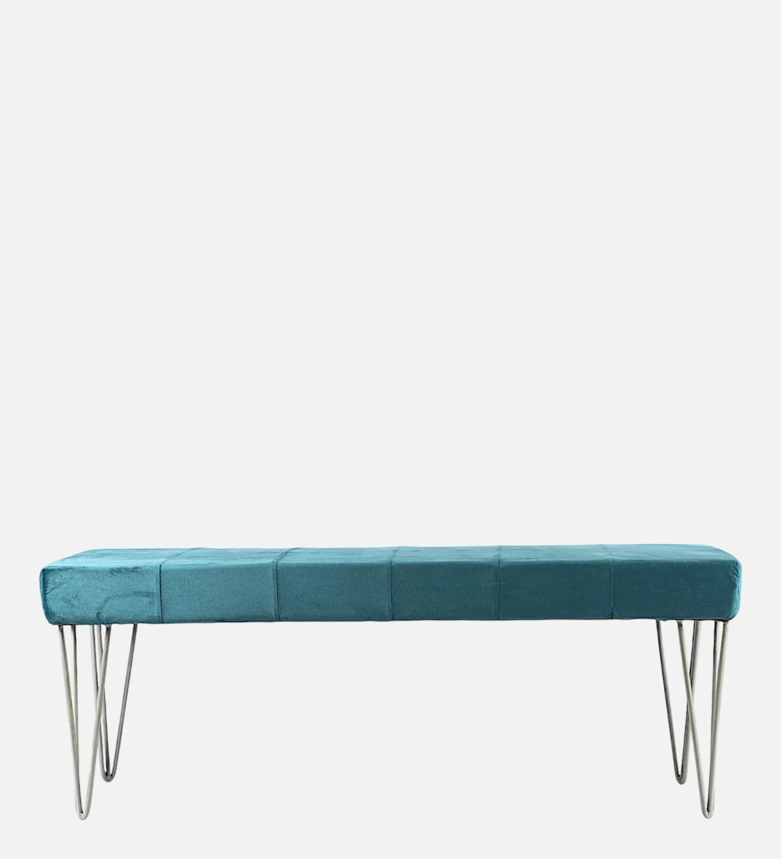 Swani Furniture Belmont Velvet Accent 3 Seater Bench with Metal Legs in Sea Turquoise Colour - Image 6
