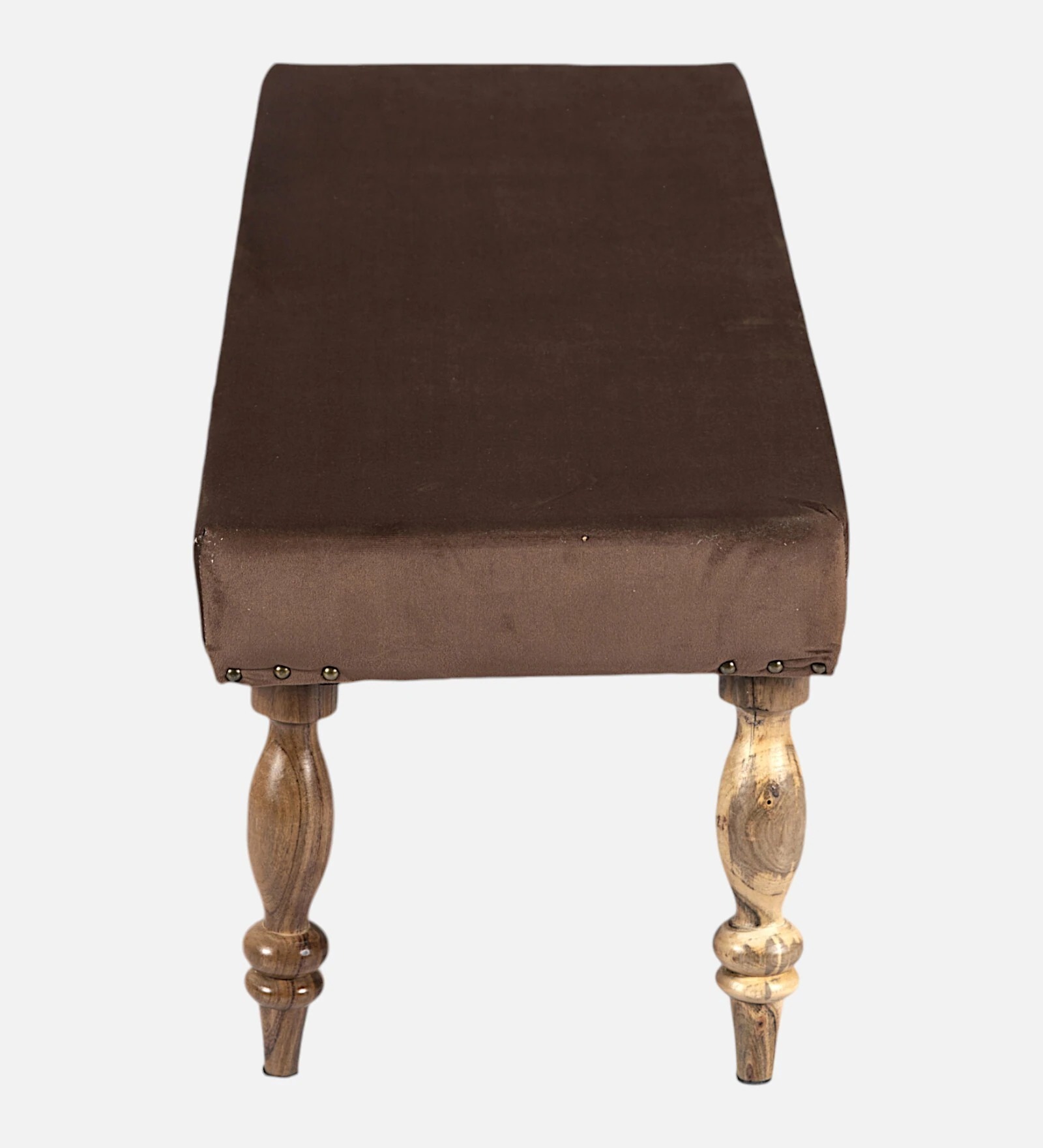 Swani Furniture Cairo Velvet Accent 3 Seater Bench in Brown Colour - Image 4