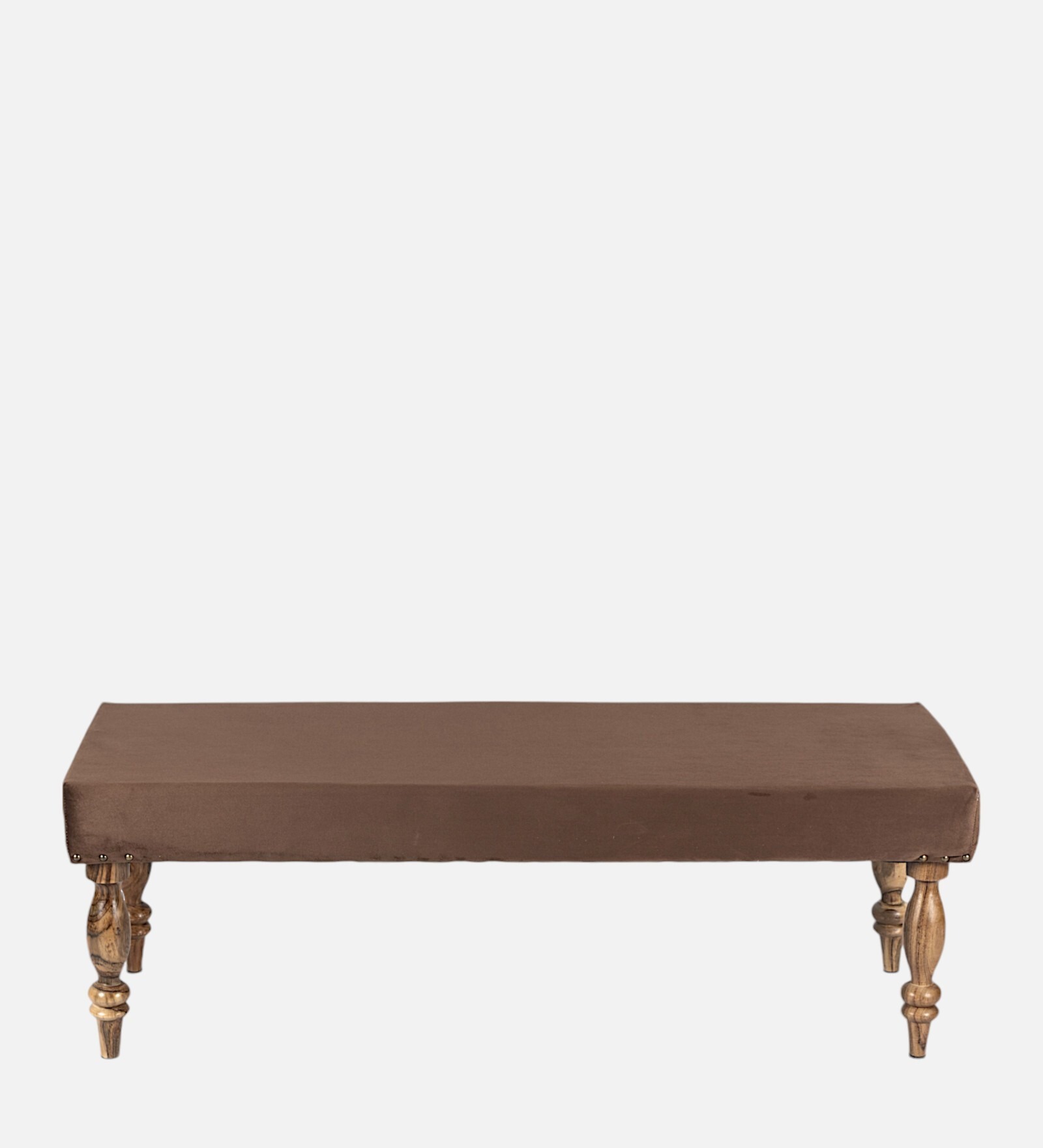 Swani Furniture Cairo Velvet Accent 3 Seater Bench in Brown Colour - Image 6