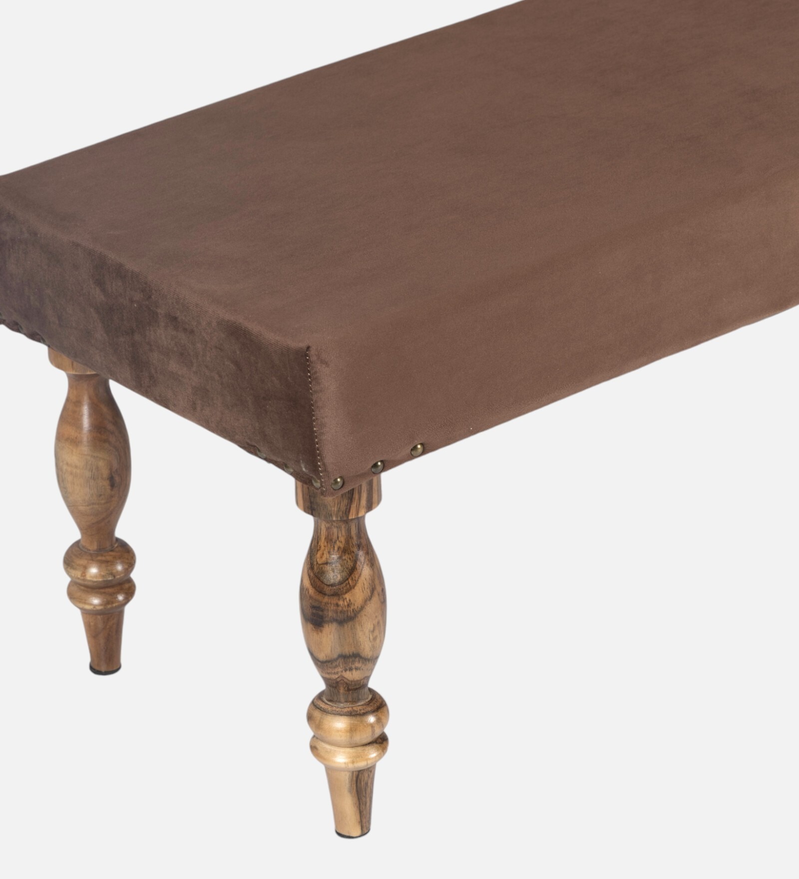Swani Furniture Cairo Velvet Accent 3 Seater Bench in Brown Colour - Image 8