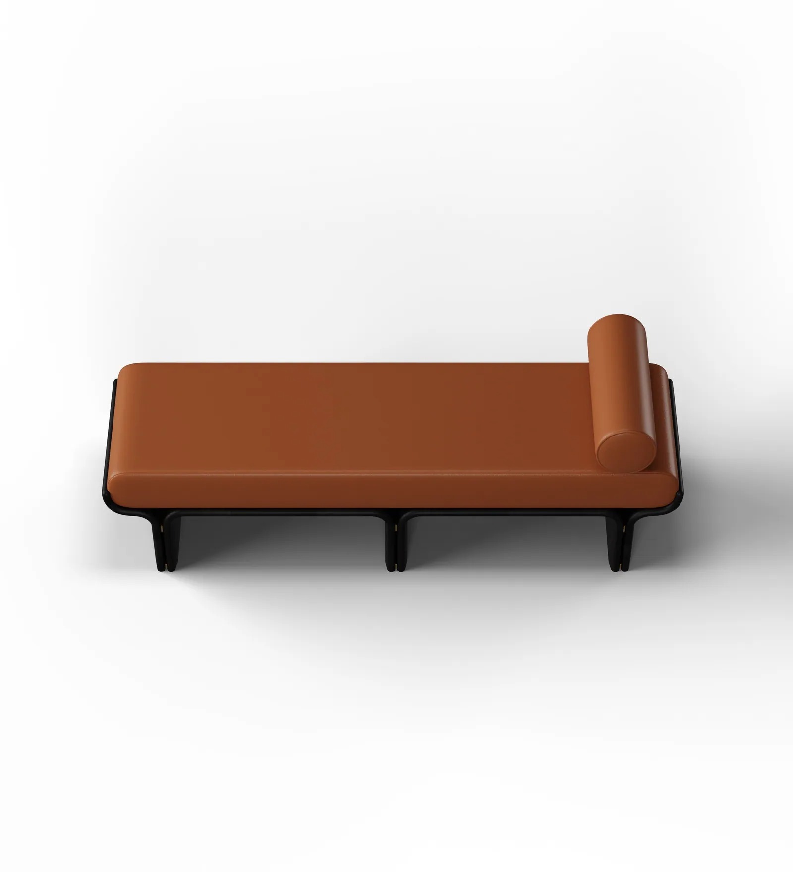 Swani Furniture Jawhead Esquire Fabric Bench in Brown Finish - Image 6