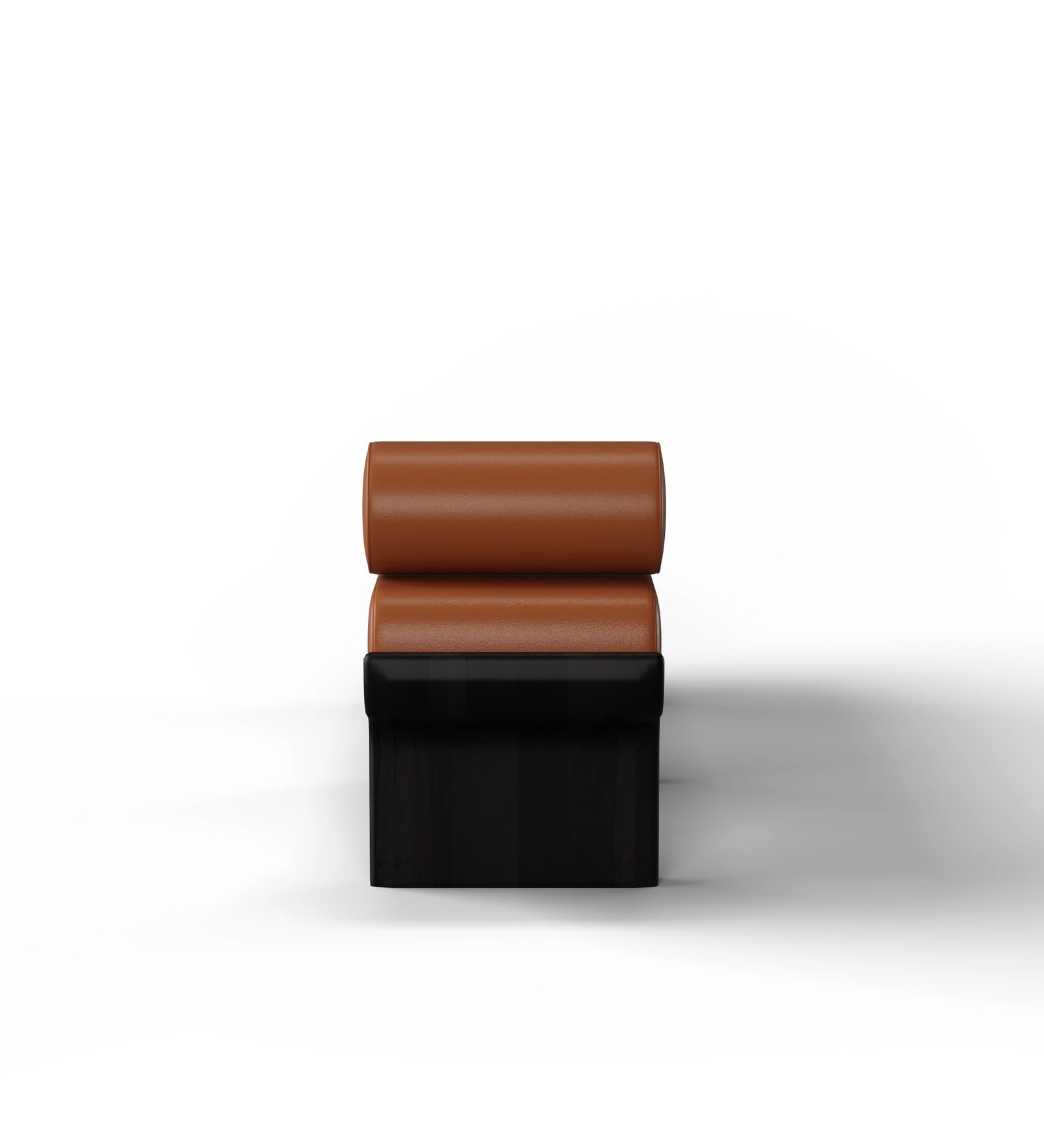 Swani Furniture Jawhead Esquire Fabric Bench in Brown Finish - Image 3