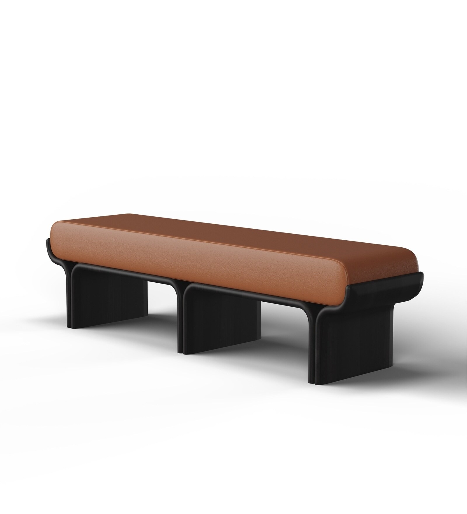 Swani Furniture Jawhead Esquire Fabric Bench in Brown Finish - Image 7