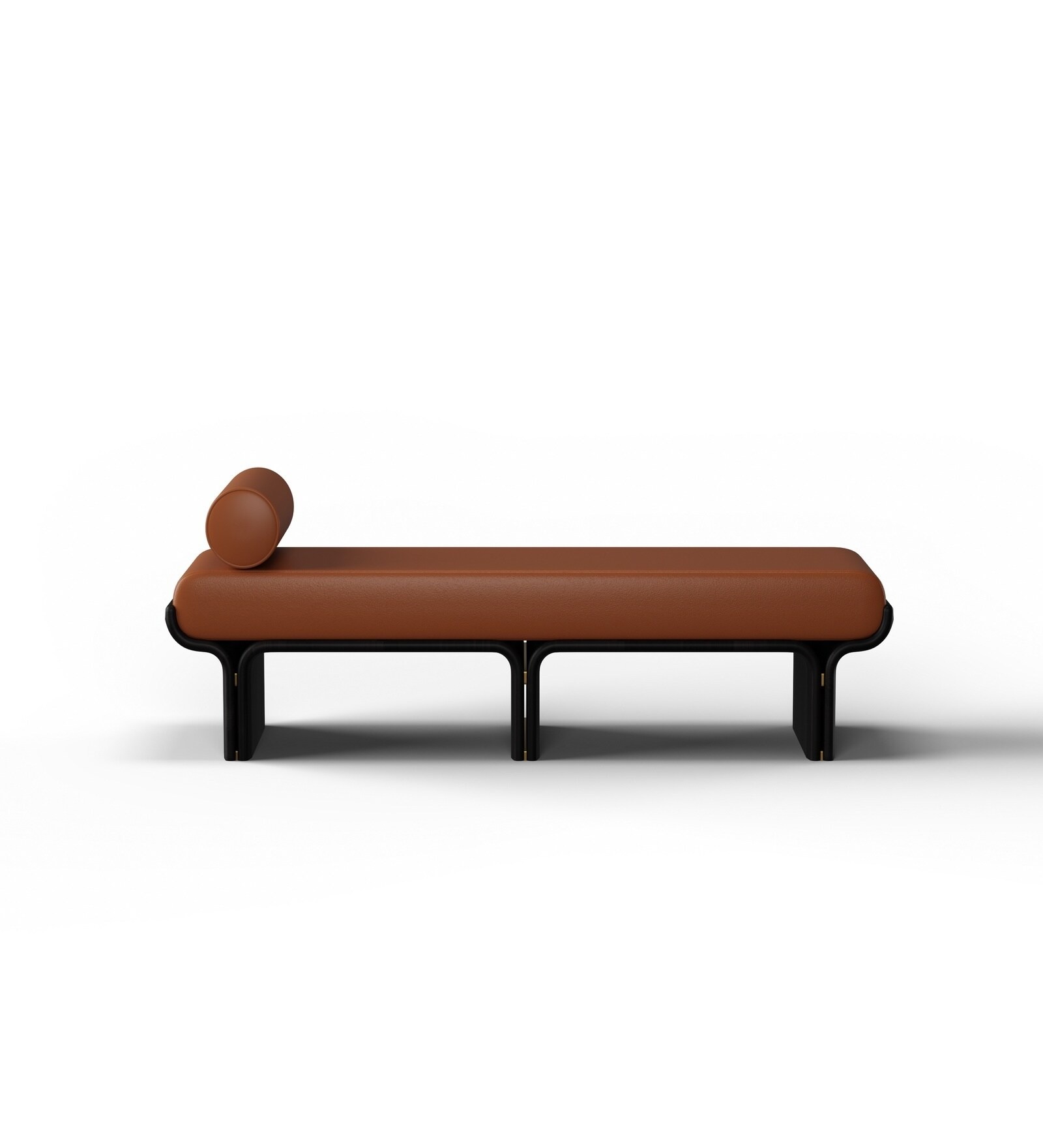 Swani Furniture Jawhead Esquire Fabric Bench in Brown Finish - Image 5