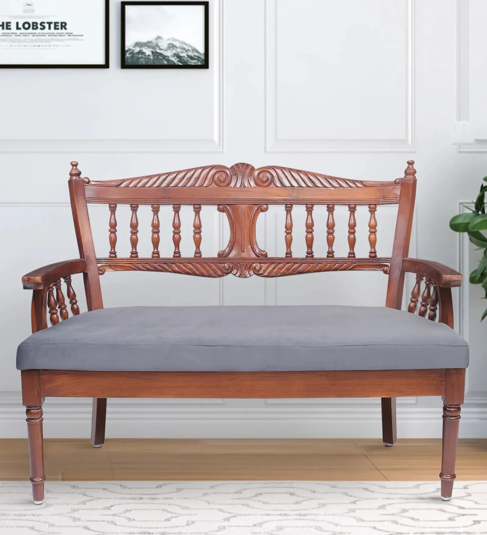 Swani Furniture Vrono 2 Seater Bench in Charcoal Grey Colour