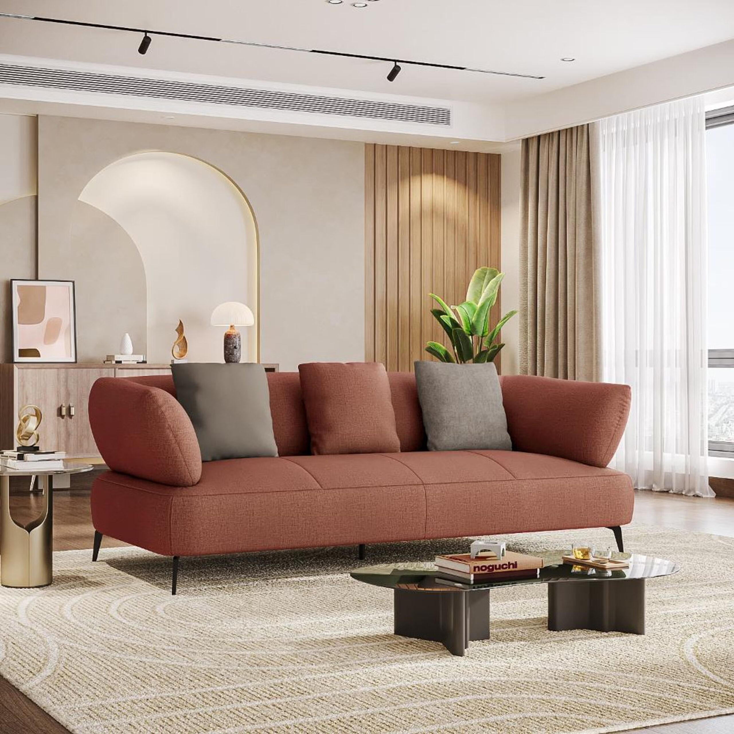 Swani Furniture Nauru 3 Seater Sofa – Modern Living Room Sofa
