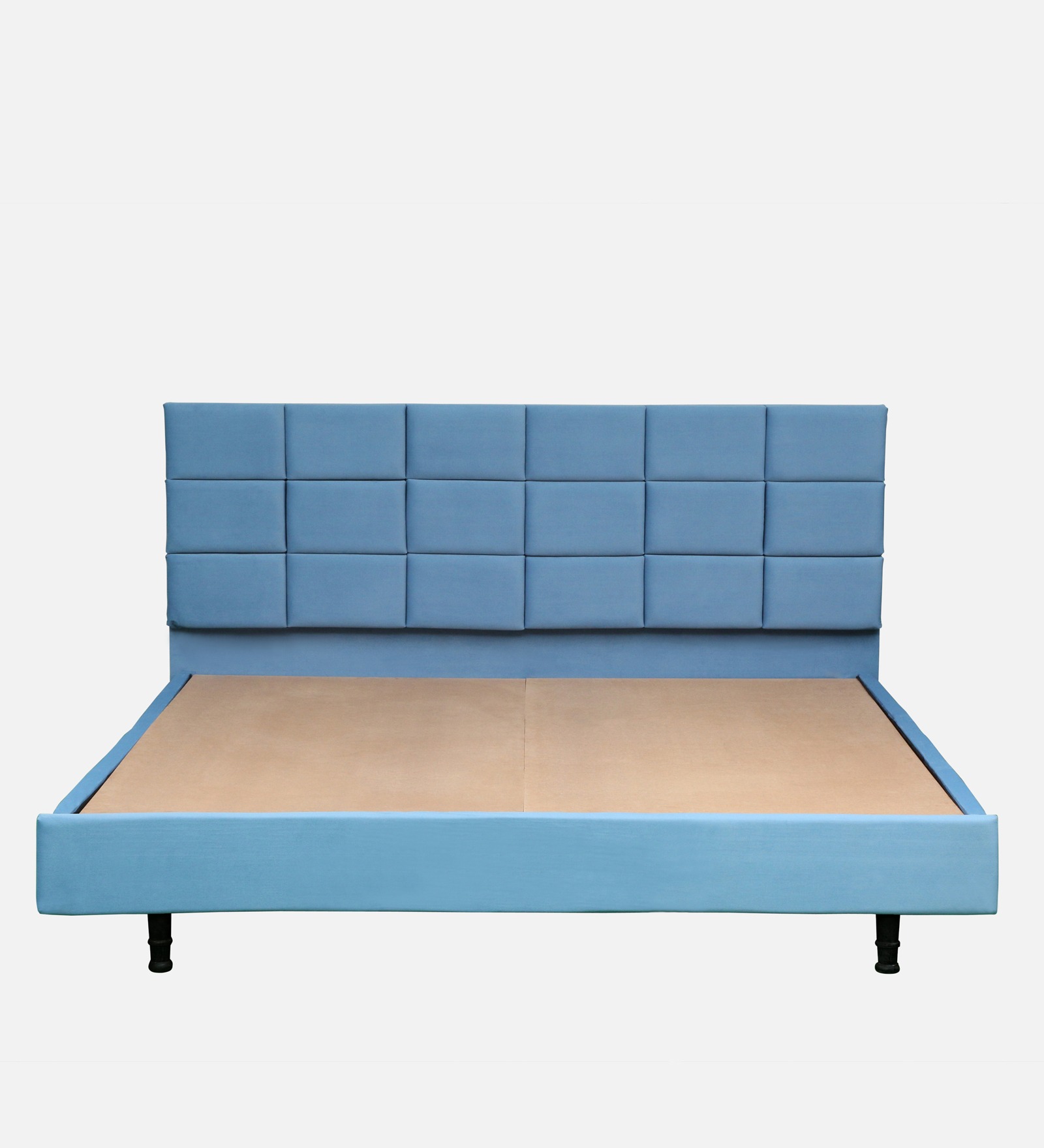 Swani Furniture Naldo Upholstered Queen Size Bed in Light Blue Color - Image 4