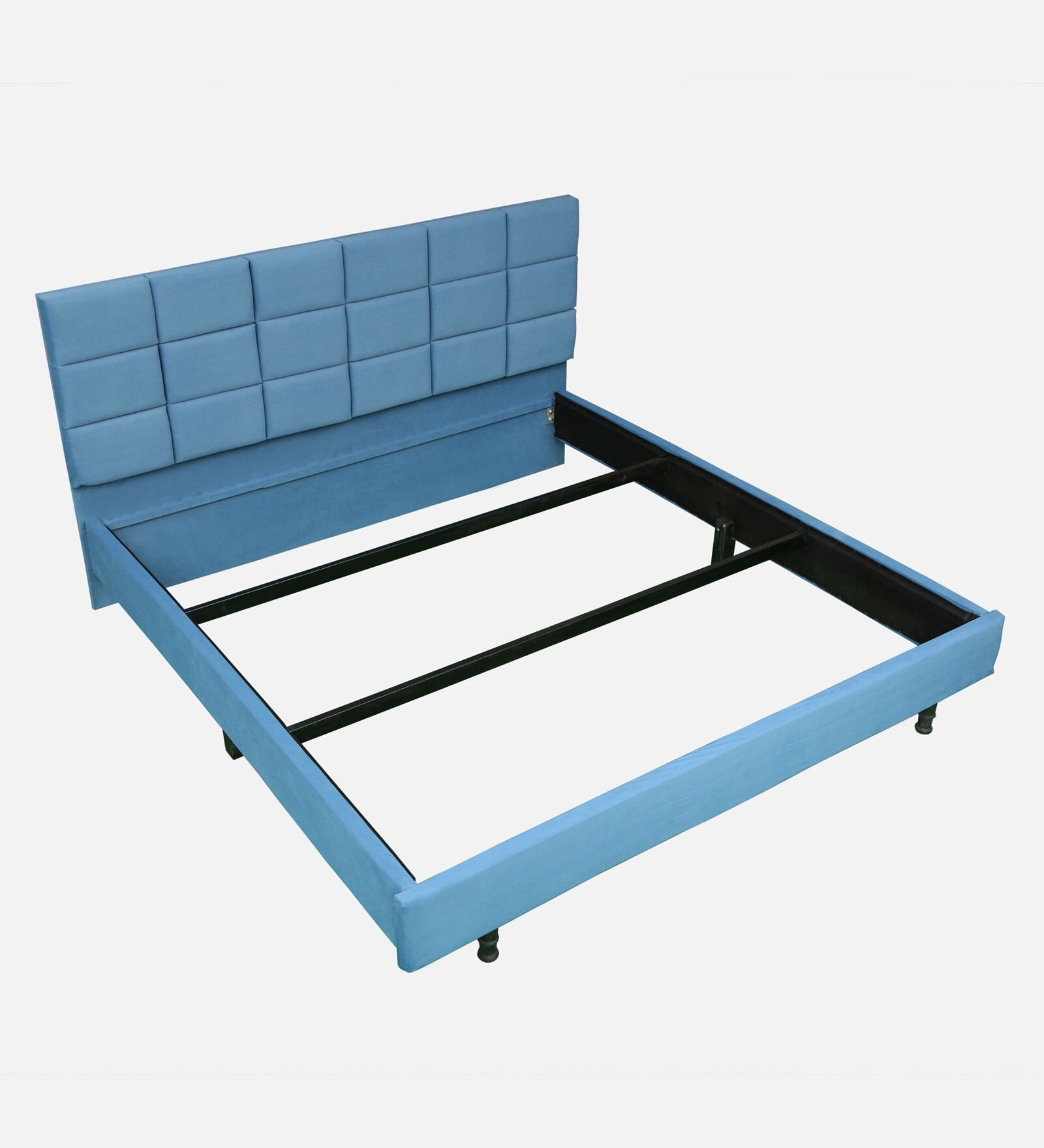 Swani Furniture Naldo Upholstered Queen Size Bed in Light Blue Color - Image 7