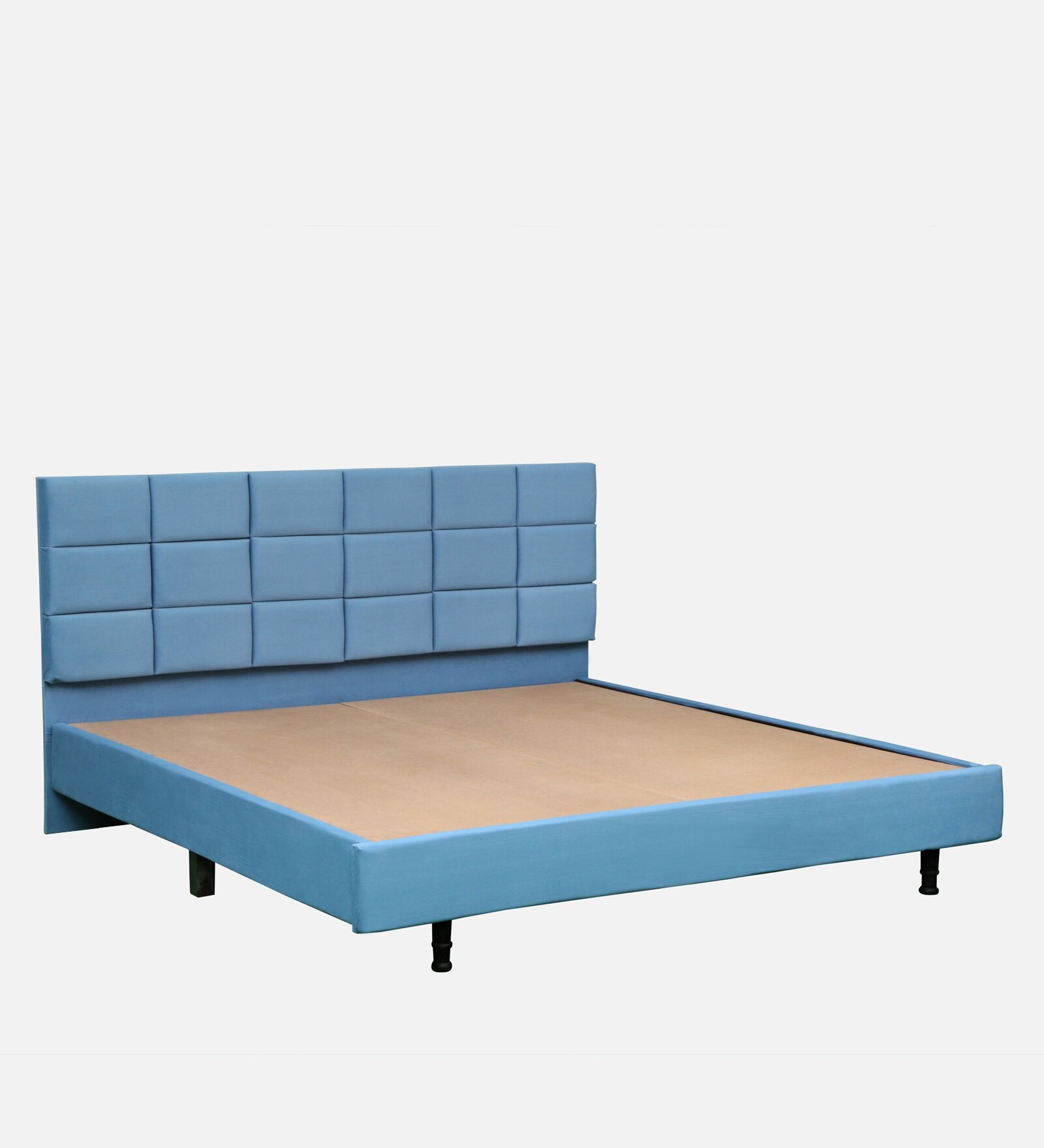 Swani Furniture Naldo Upholstered Queen Size Bed in Light Blue Color - Image 5