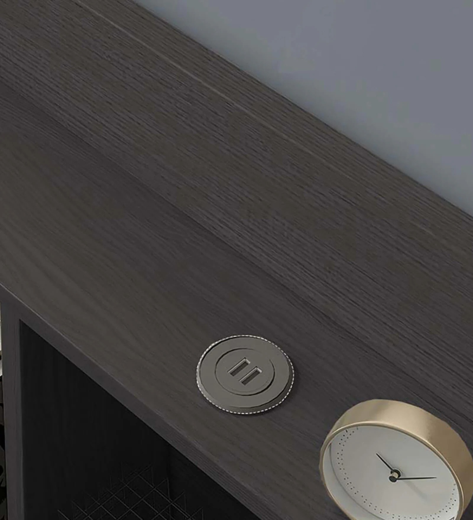 Swani Furniture Tivoli Queen Size Bed with Hydraulic Storage & Upholstered Headboard – Black & Walnut Finish - Image 5