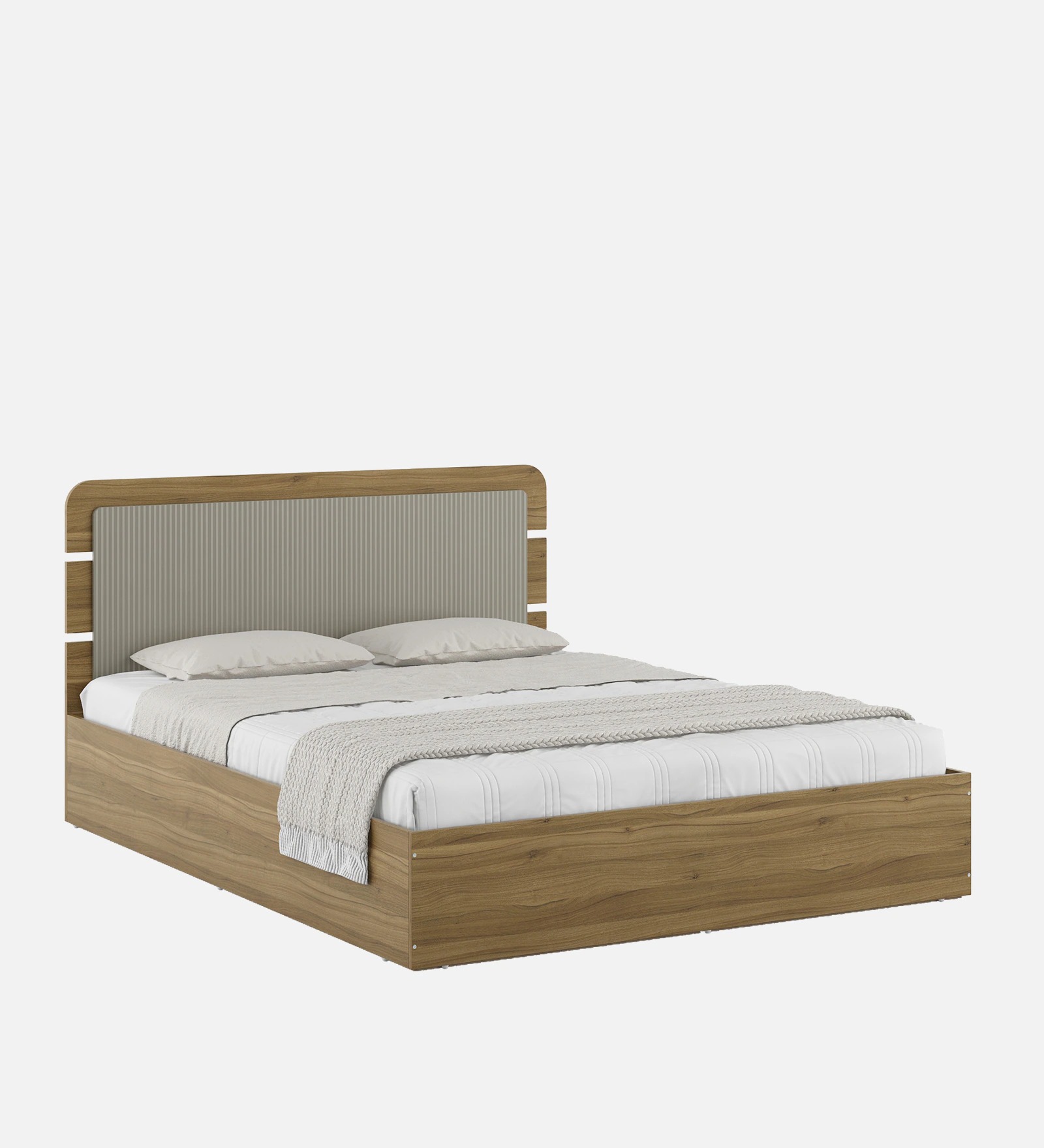 Swani Furniture Zenvora King Size Bed with Box Storage in Melamine Finish - Image 5