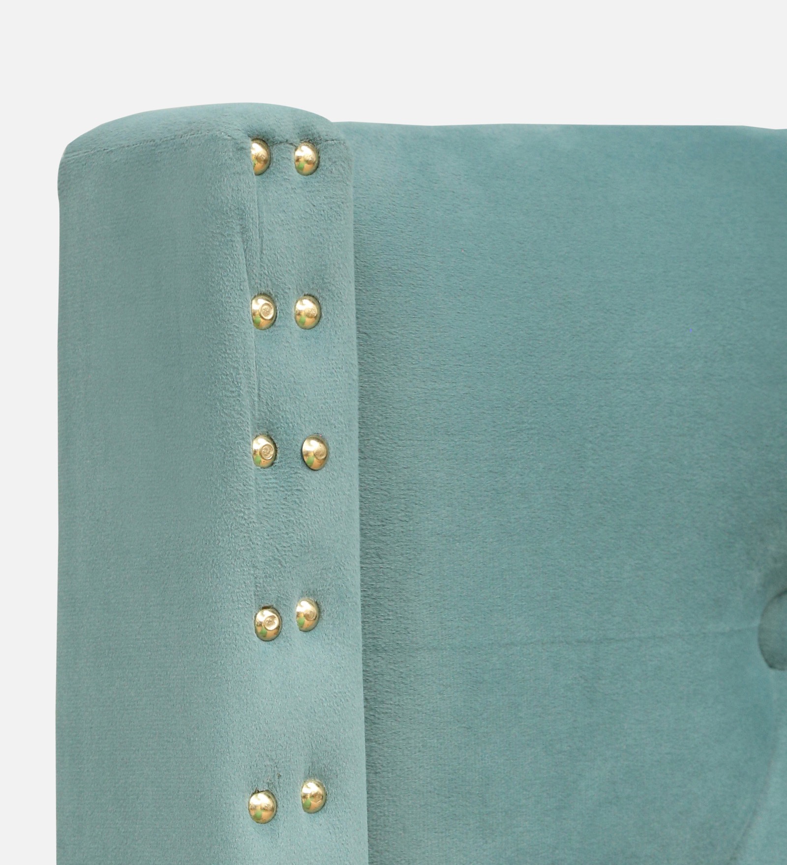 Swani Furniture Maraya Upholstered King Size Bed in Teal Green Color - Image 9