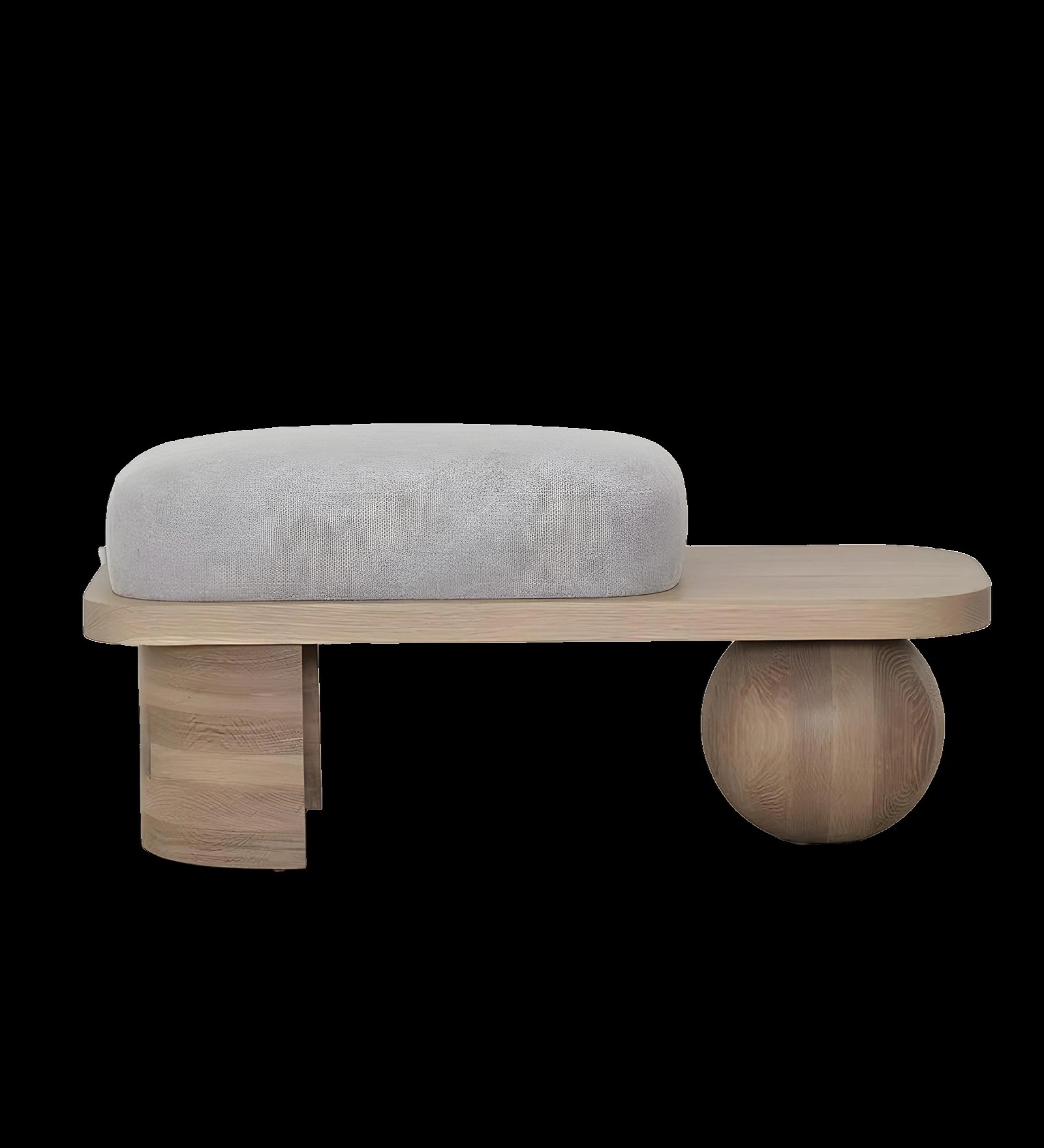 Swani Furniture Saga Boucle Ottoman in Teak Colour - Image 6