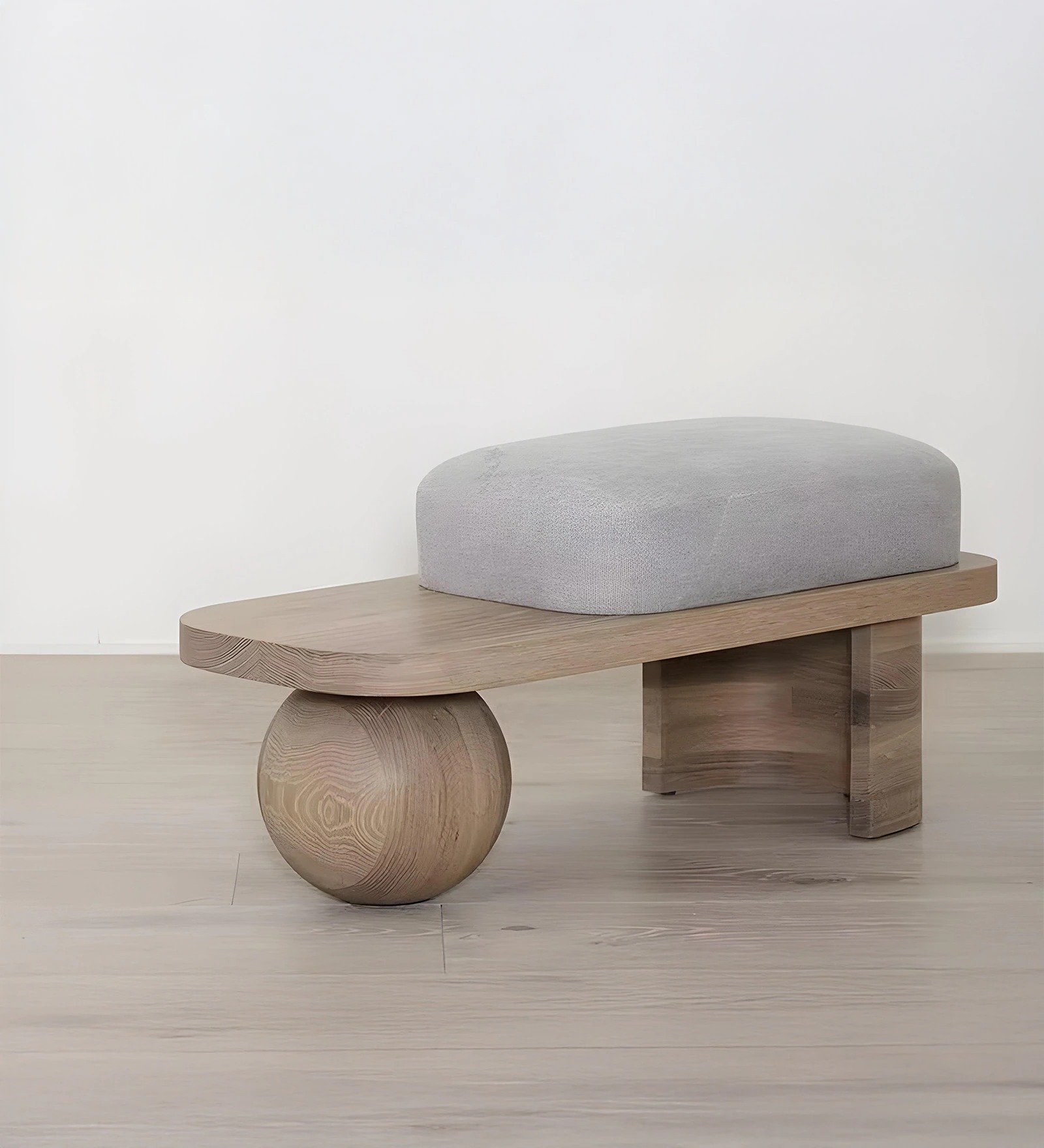 Swani Furniture Saga Boucle Ottoman in Teak Colour - Image 4