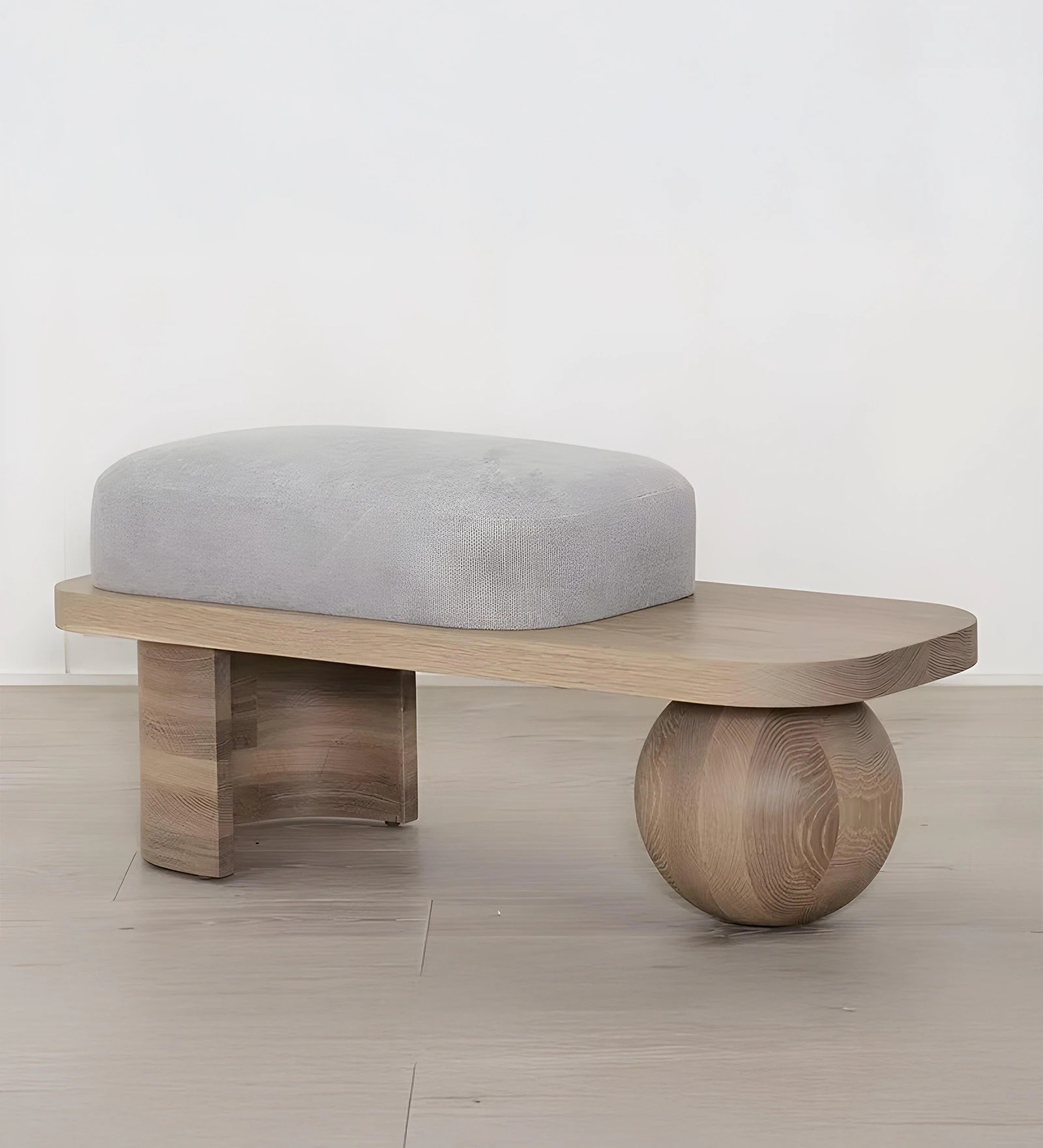 Swani Furniture Saga Boucle Ottoman in Teak Colour - Image 3