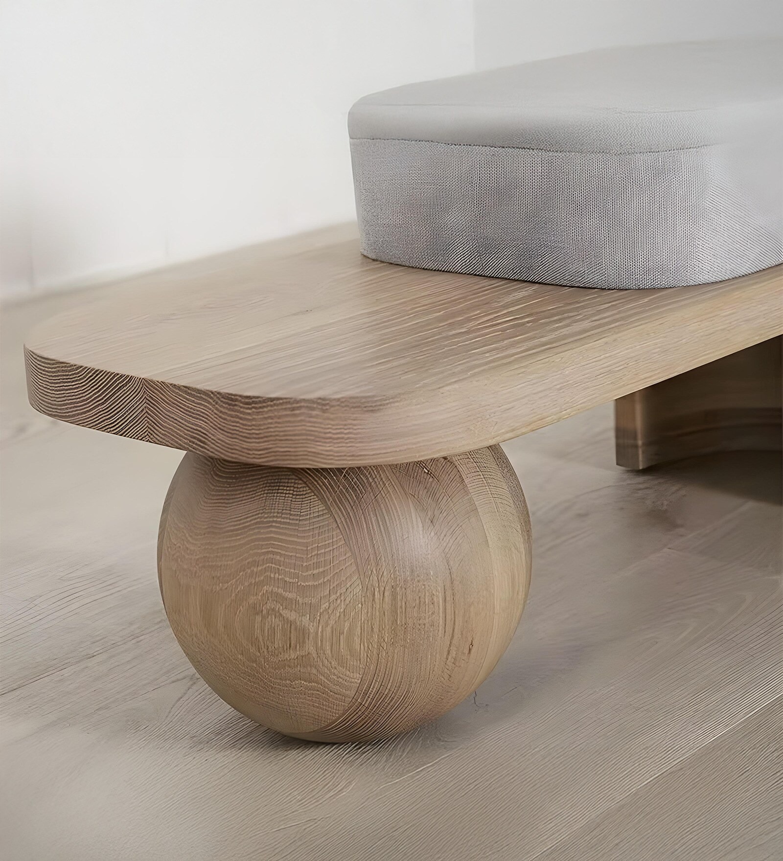 Swani Furniture Saga Boucle Ottoman in Teak Colour - Image 10