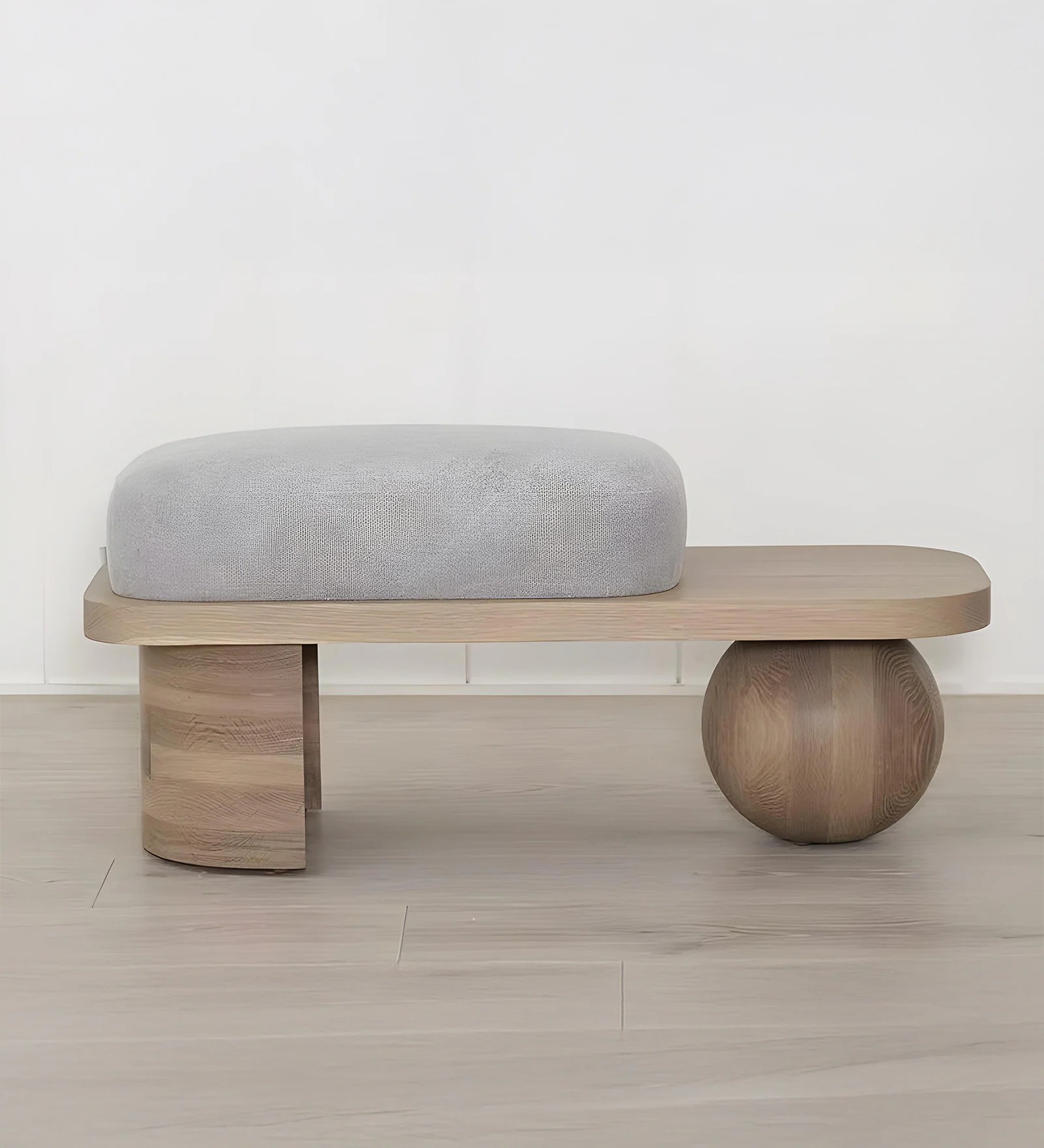 Swani Furniture Saga Boucle Ottoman in Teak Colour