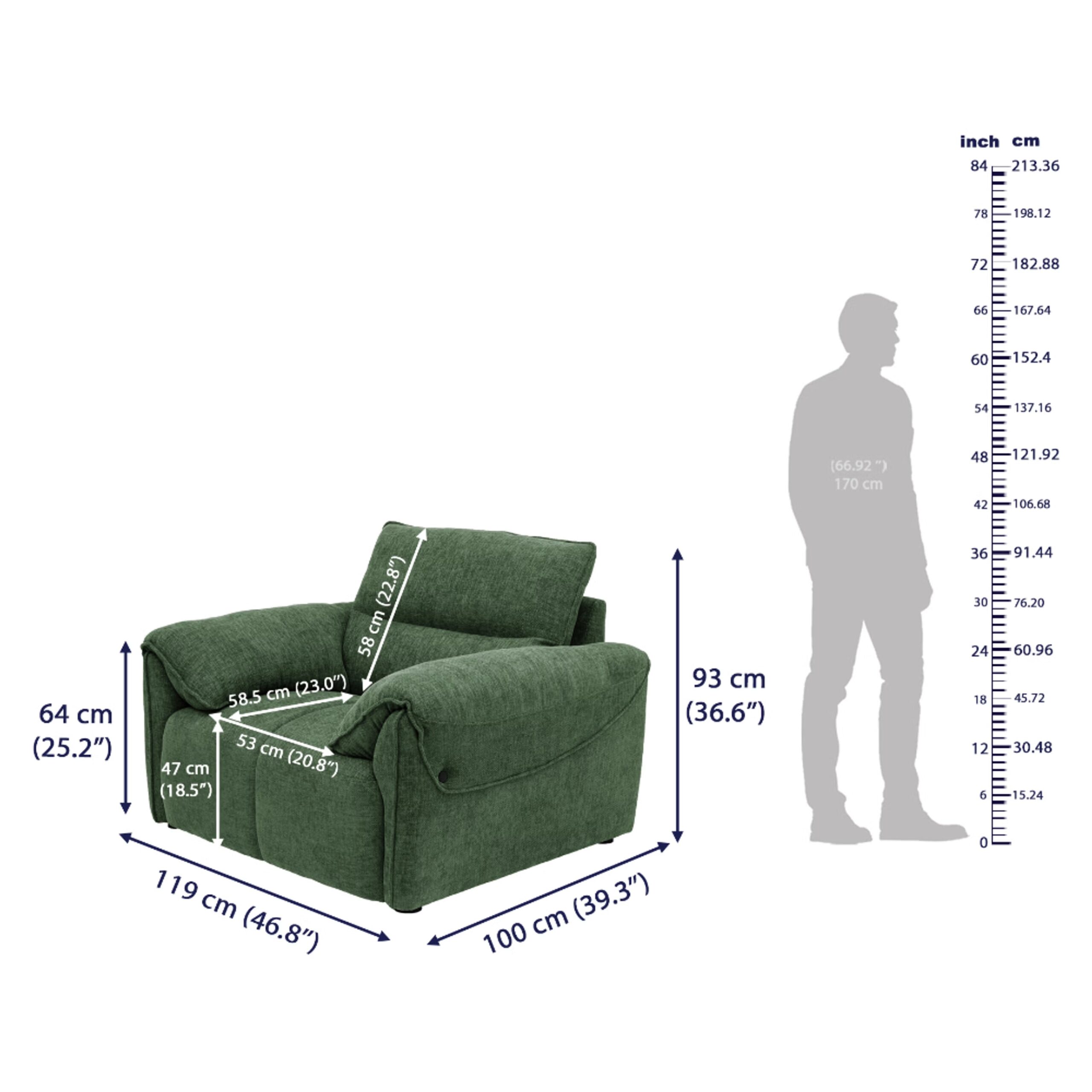 Swani Furniture Naxos Sofa Set (1 Seater) – Modern Living Room Set - Image 2