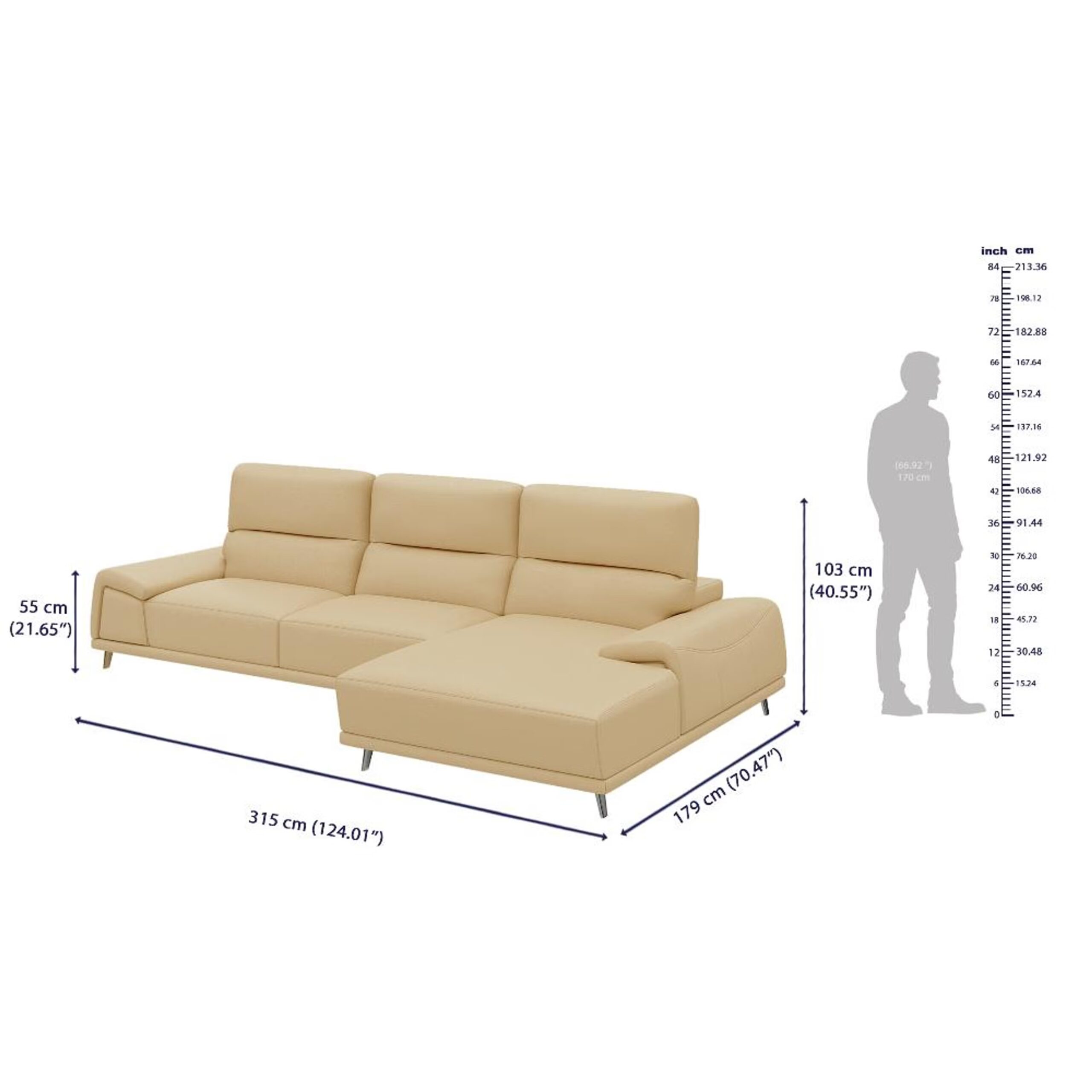 Swani Furniture Suva L Shape Sofa Set – 3 Seater with Right Aligned Chaise - Image 7