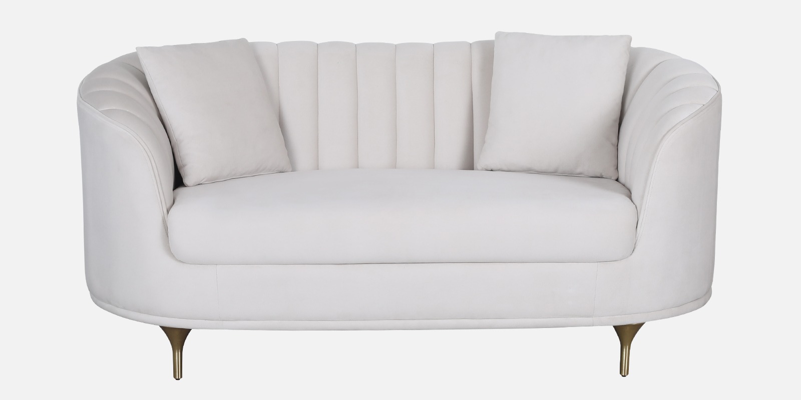 Swani Jacinth Fabric 2-Seater Sofa – Cream Colour - Image 4