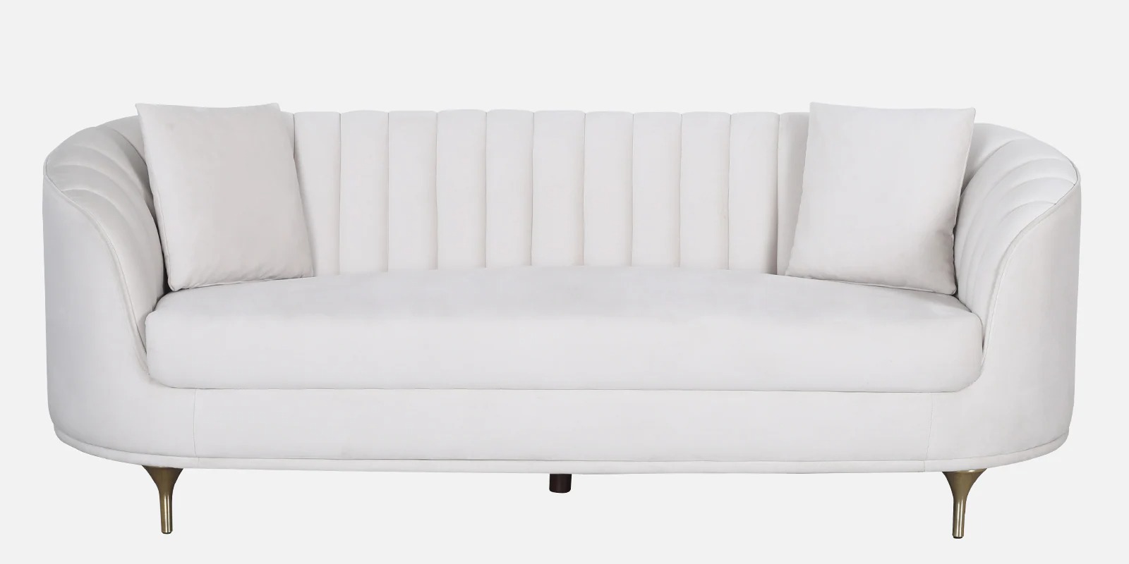 Swani Jacinth Fabric 3-Seater Sofa – Cream Colour - Image 4